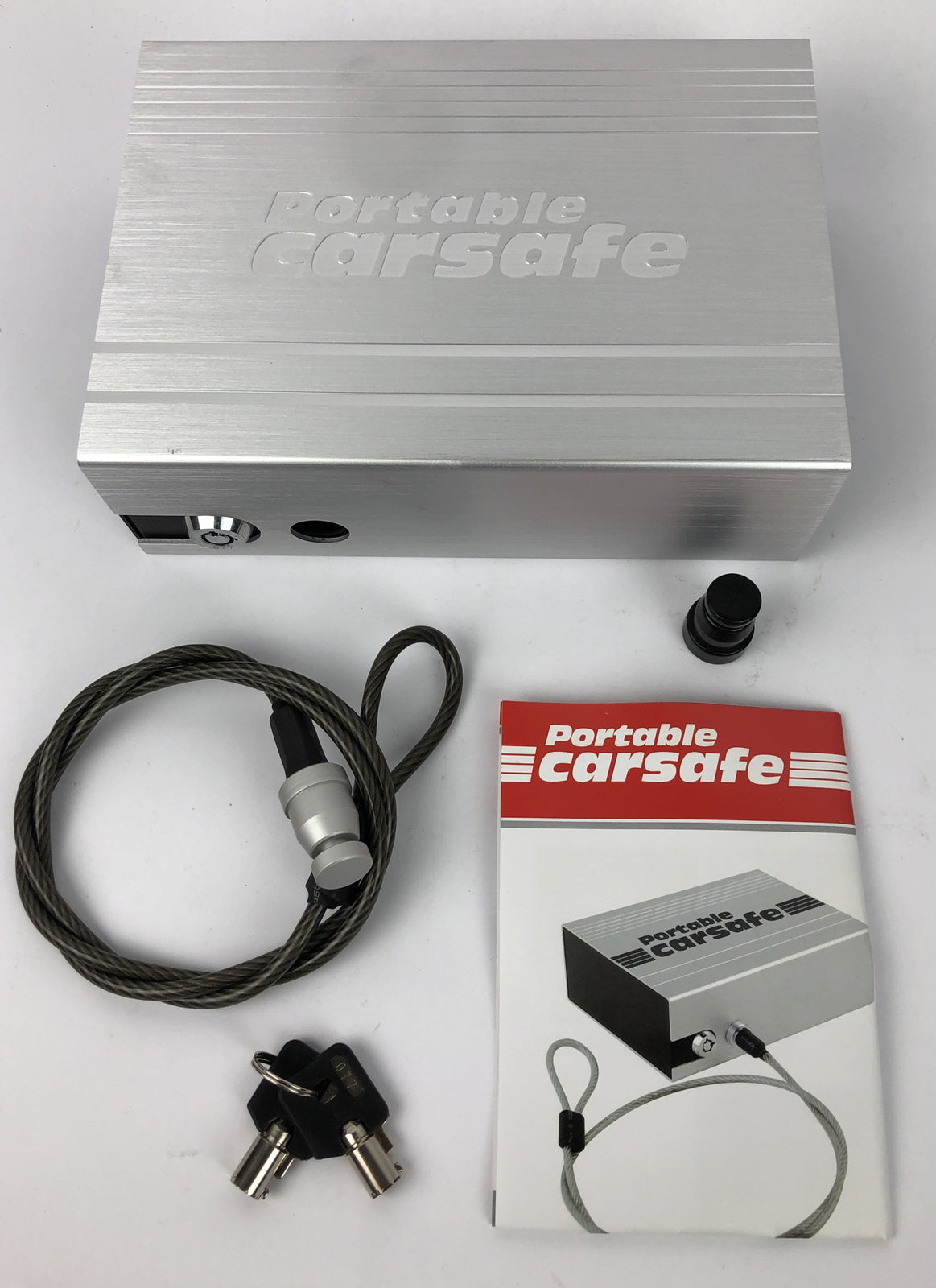 CAR SAFE Portable Small Car Gun Safe for Pistols Handgun Valuables Key Lock ITNL