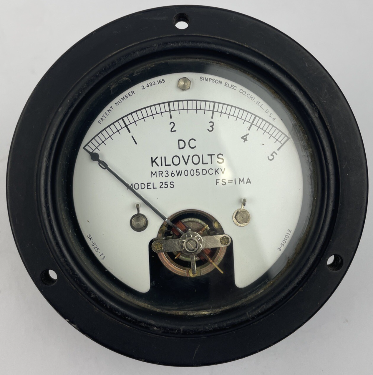 Simpson DC KILOVOLTS Model 25S MR36W005DCKV FS=IMA Made in the USA