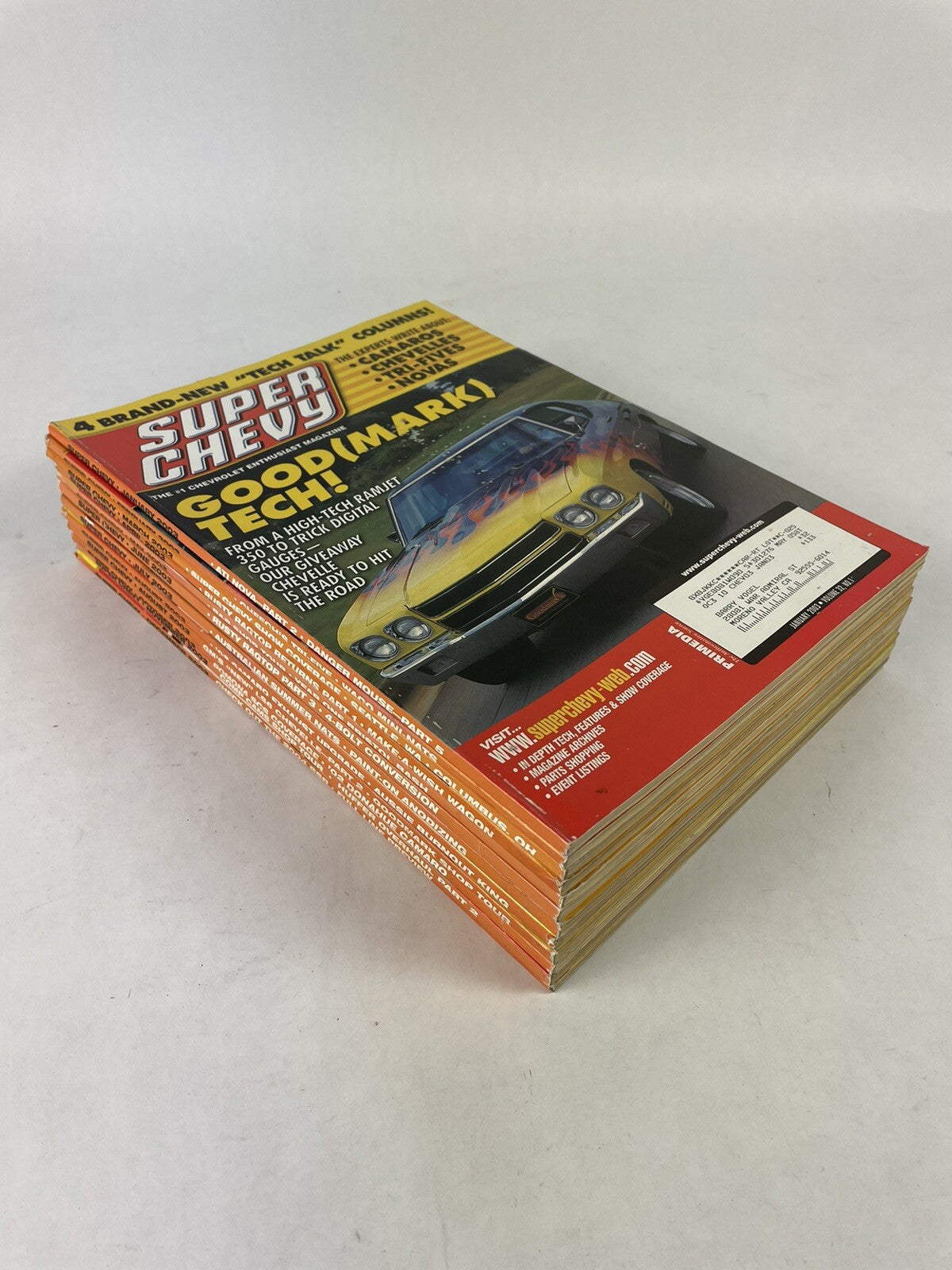 Lot of 12: SUPER CHEVY MAGAZINES Complete Full Set 12 issues Jan to Dec 2003