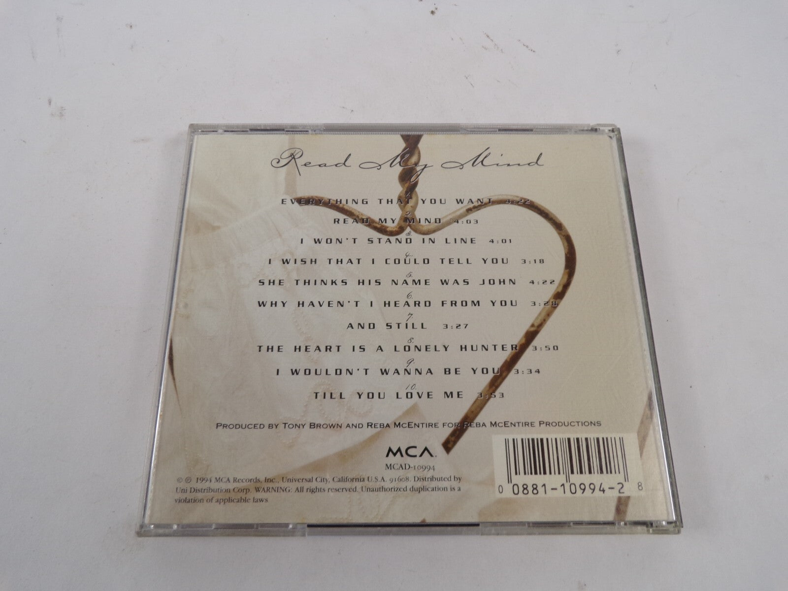 Reba Mc Entire Read My Mind Every Thing That You Want Read May Mind CD#16