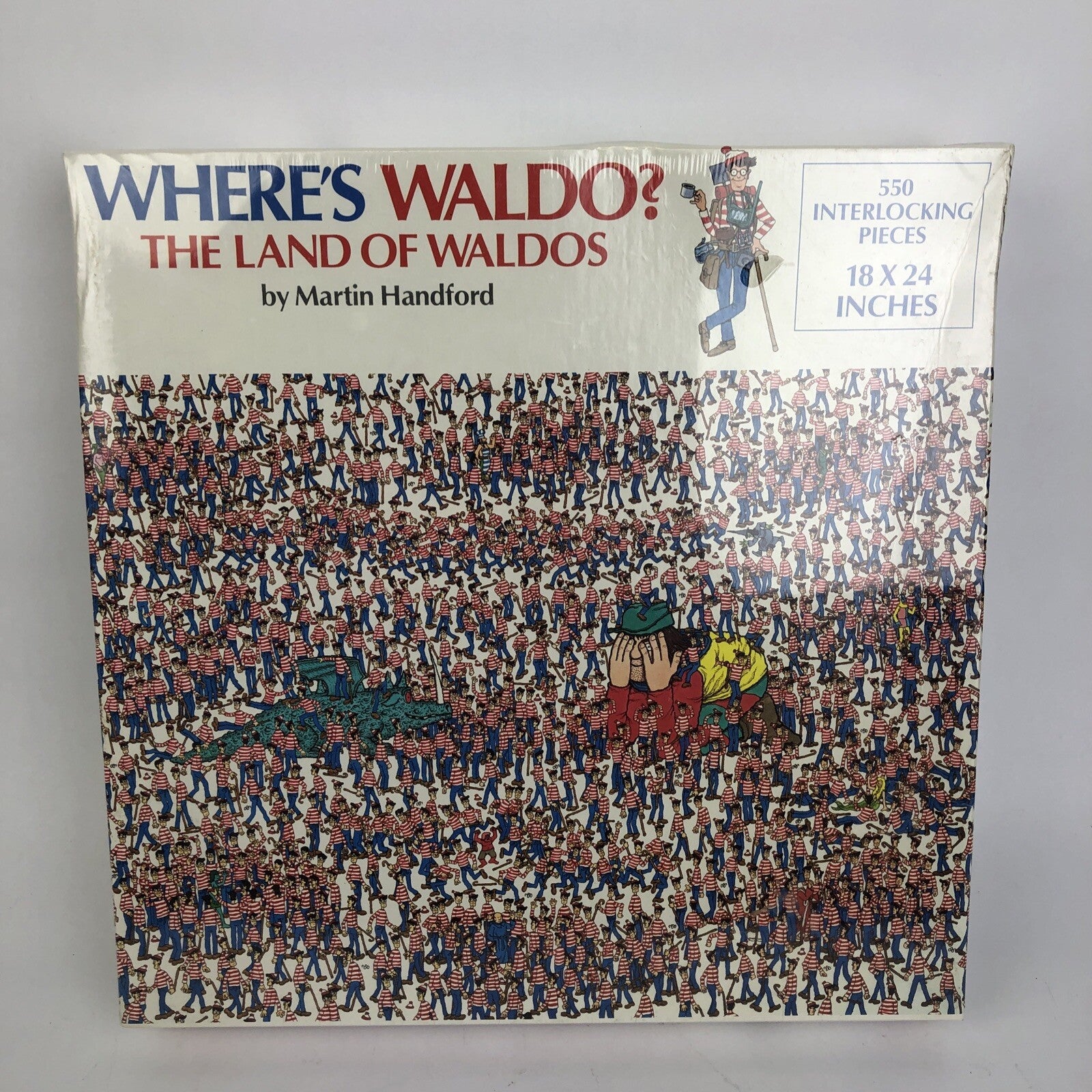 NEW Vintage 1990 Where's Waldo Land of Waldos Jigsaw Puzzle 550 Pieces 18"X24"