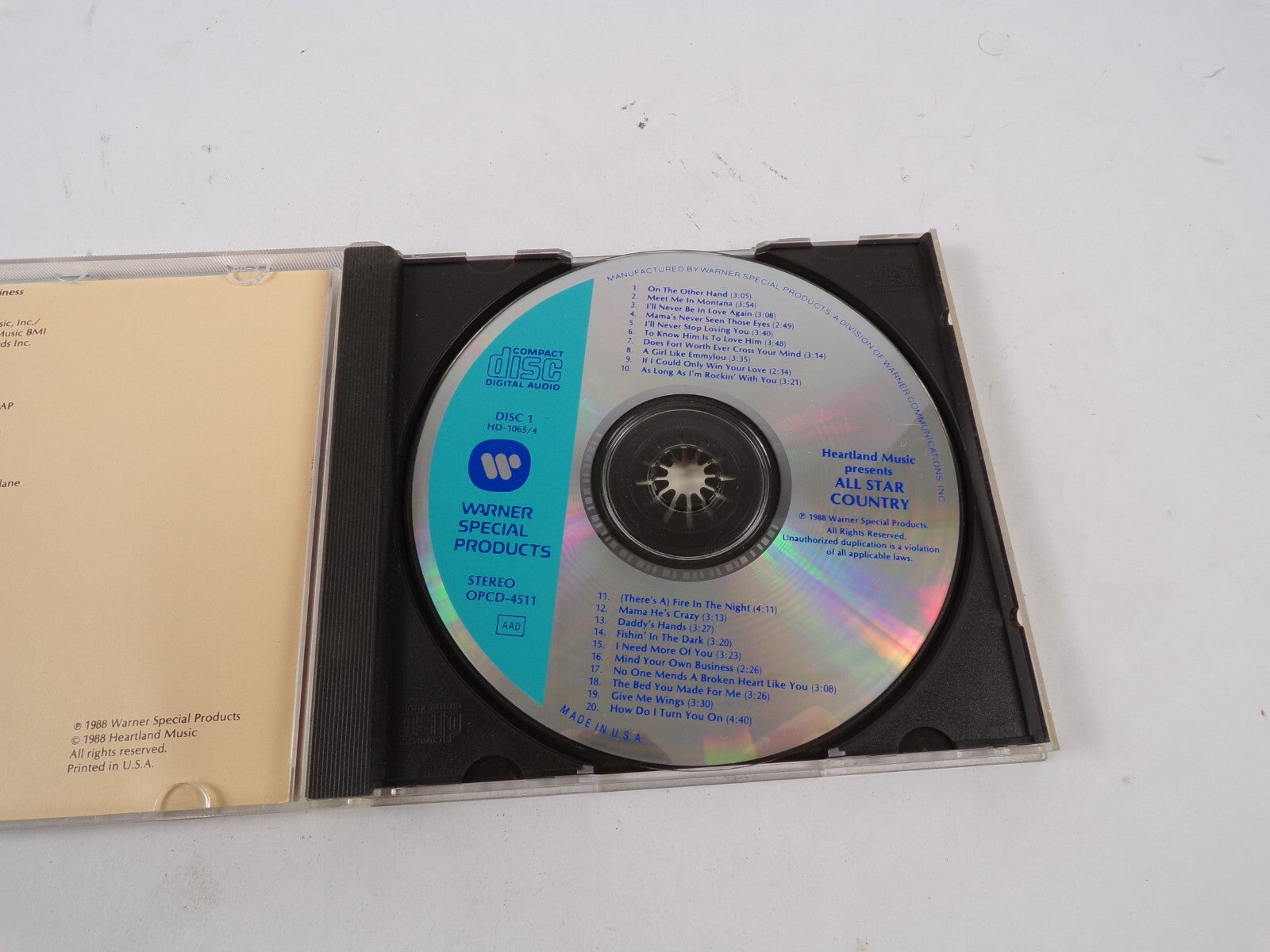 All Star Country I'll Never Stop Loving You If I Could Only Win Your Love CD#39