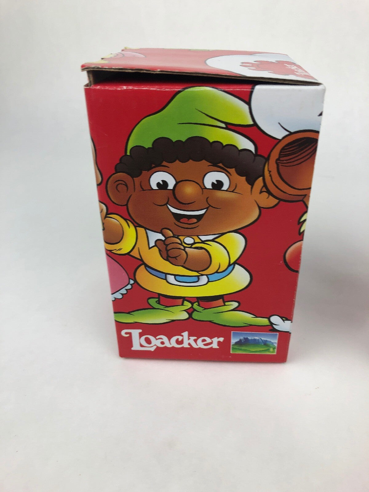 Loacker Wafers Elf 5-inch clear glass tumbler new in original box.