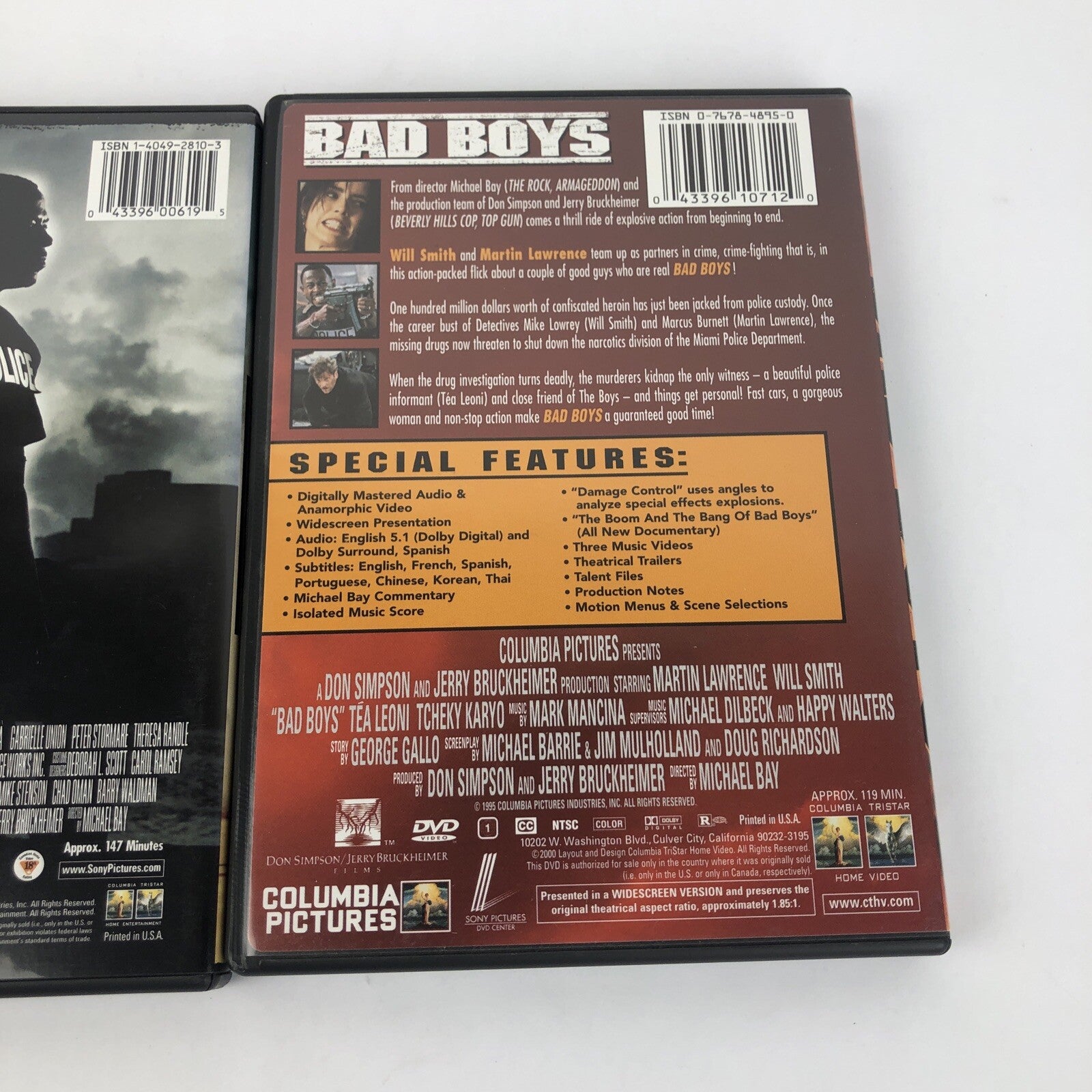 Will Smith Action Comedy DVD Lot Of 2 - Bad Boys / Bad Boys 2 * Mint Discs