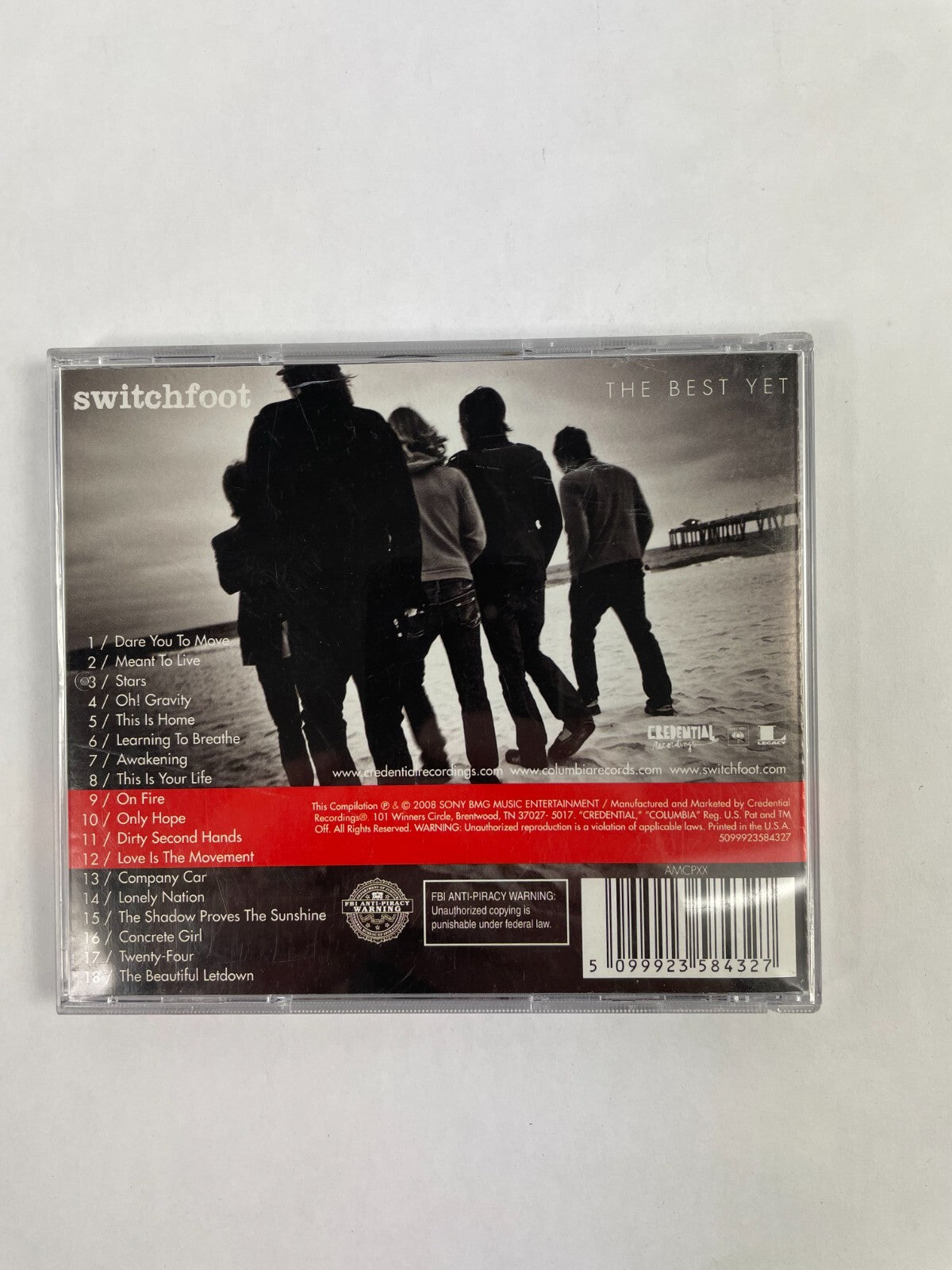Switchfoot Stars Oh! Gravity Meant To Live On Fire Only Hope Company Car CD#72