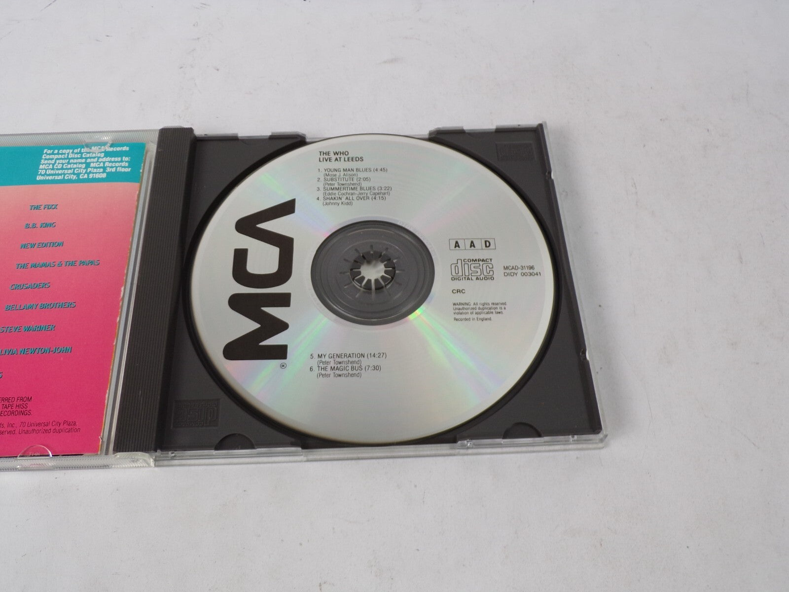 The Who Live At Leeds Young Man Blues Substitute Summertime Blues Shakin' CD#41
