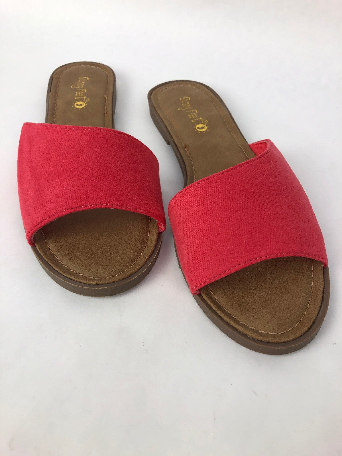 Sunny Feet Hippie-10M Red / Pink Summer Padded Open Toe Women’s Sandals