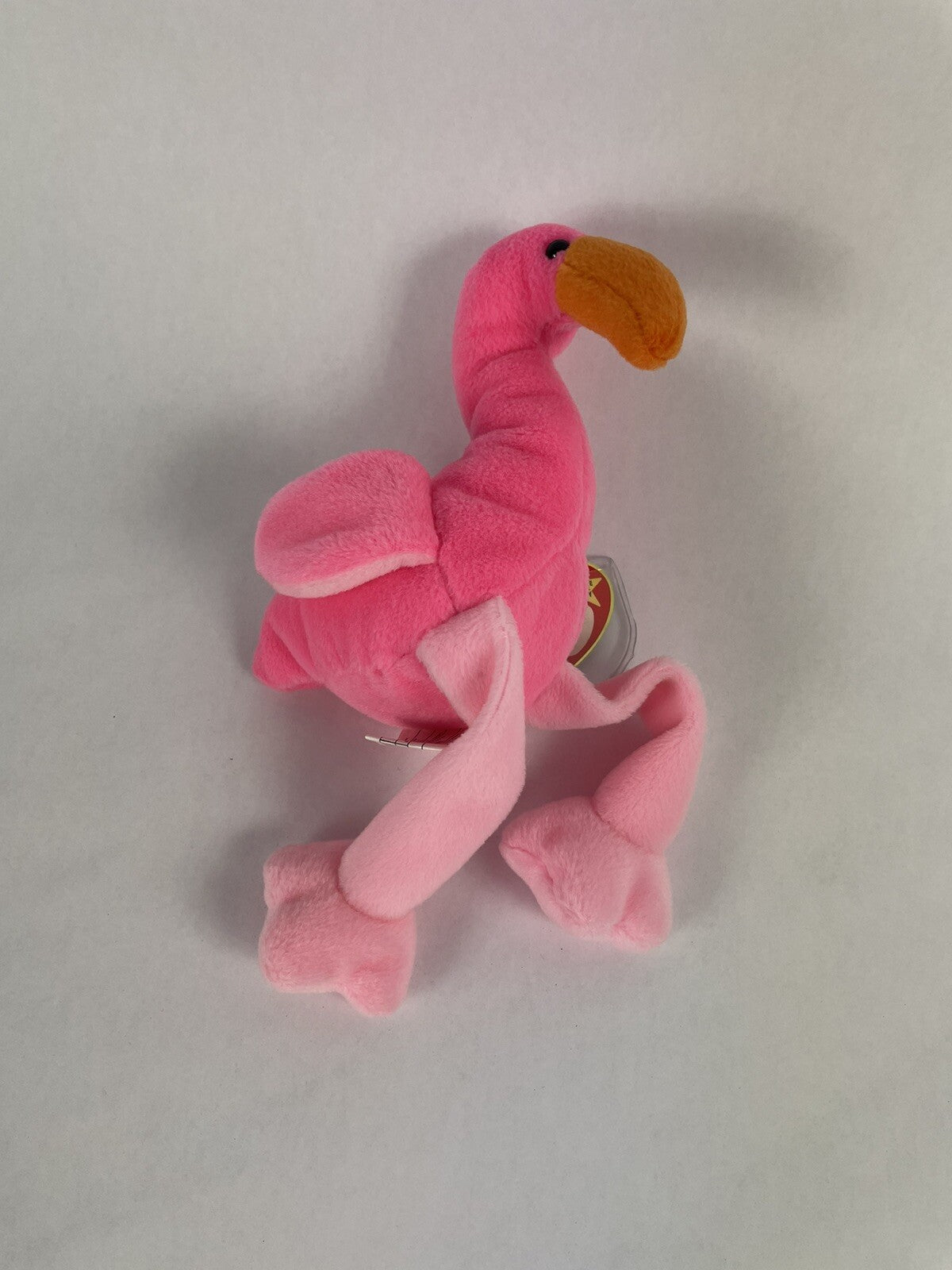 TY 1995 Pinky the Pink Flamingo Beanie Baby w/ Tag Collectible Plush Stuffed Vtg