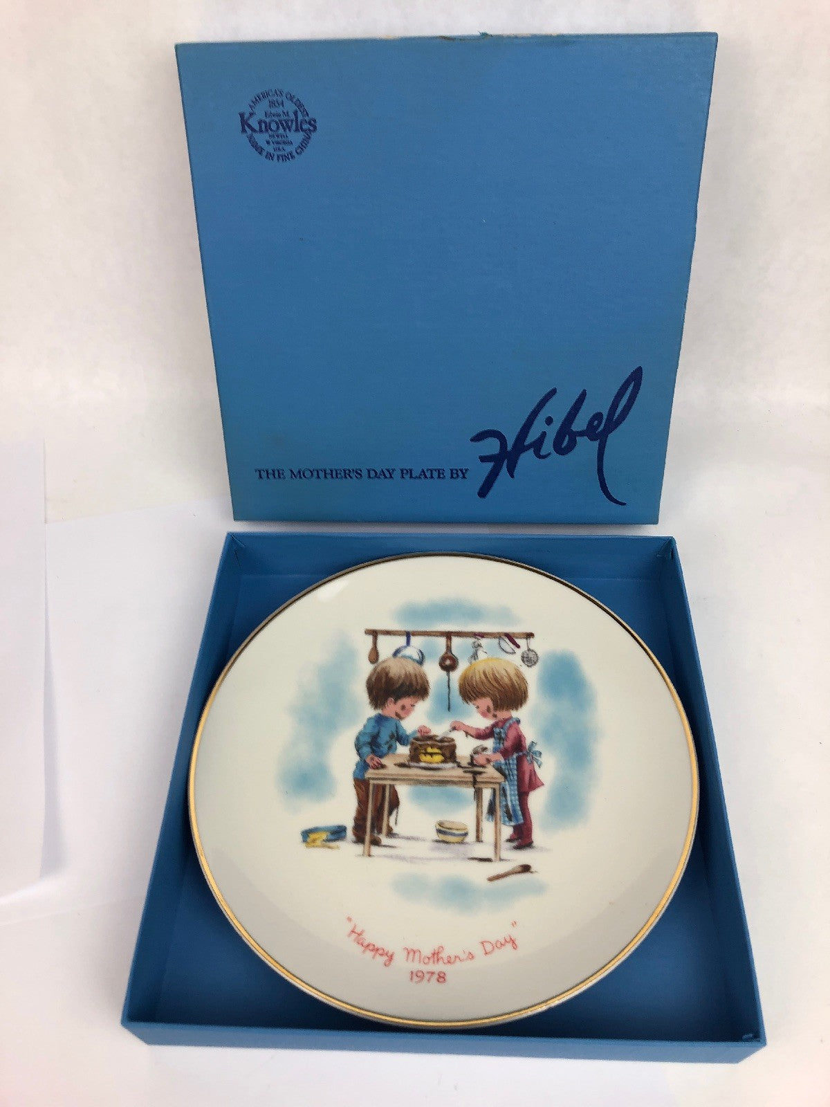 RARE EDNA HIBEL Plate: MOTHERS DAY PLATE Baronesse by Rosenthal 1978 Mint in Box