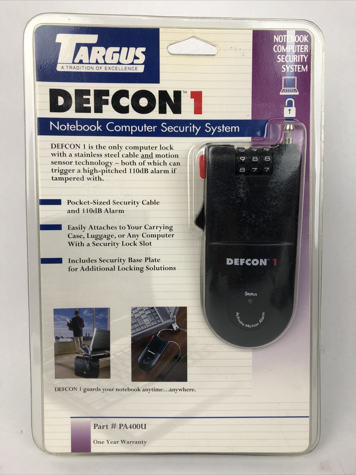 Targus Defcon 1 Notebook Computer Security System #PA400U Brand New & Sealed