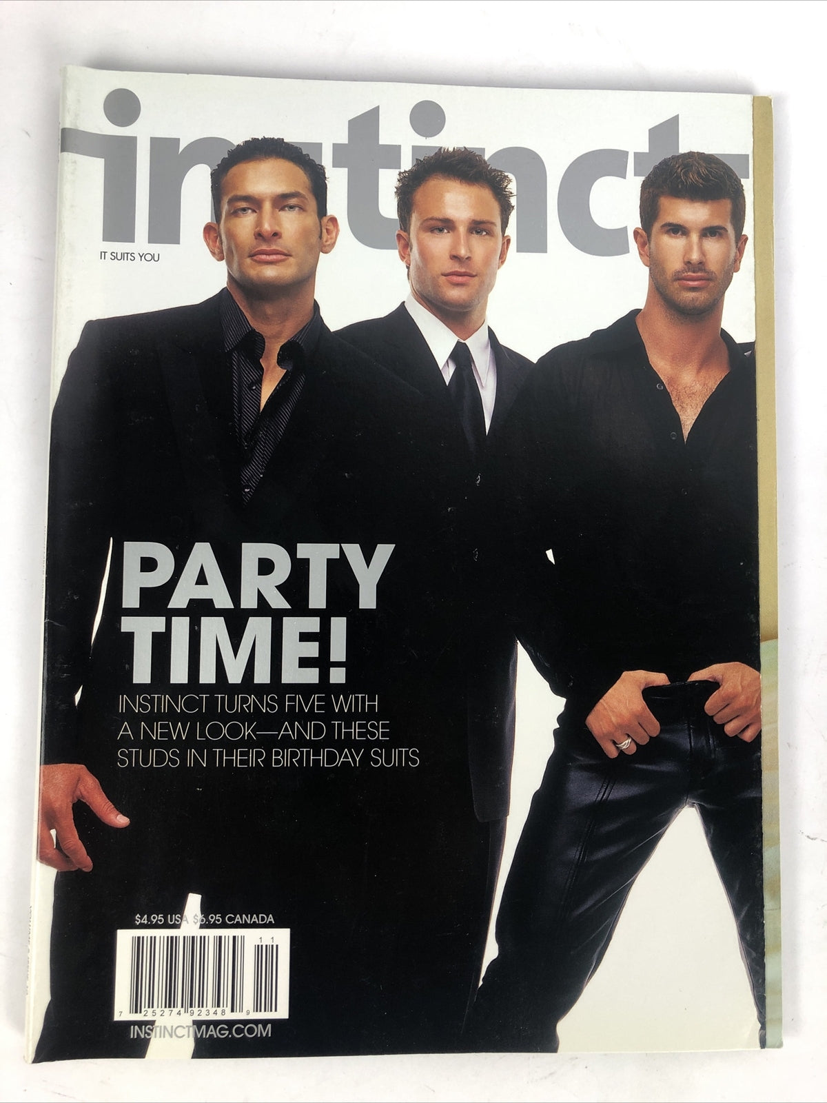 Instinct Gay Magazine November 2002 Party Time 5 Year Anniversary Issue *VGC*