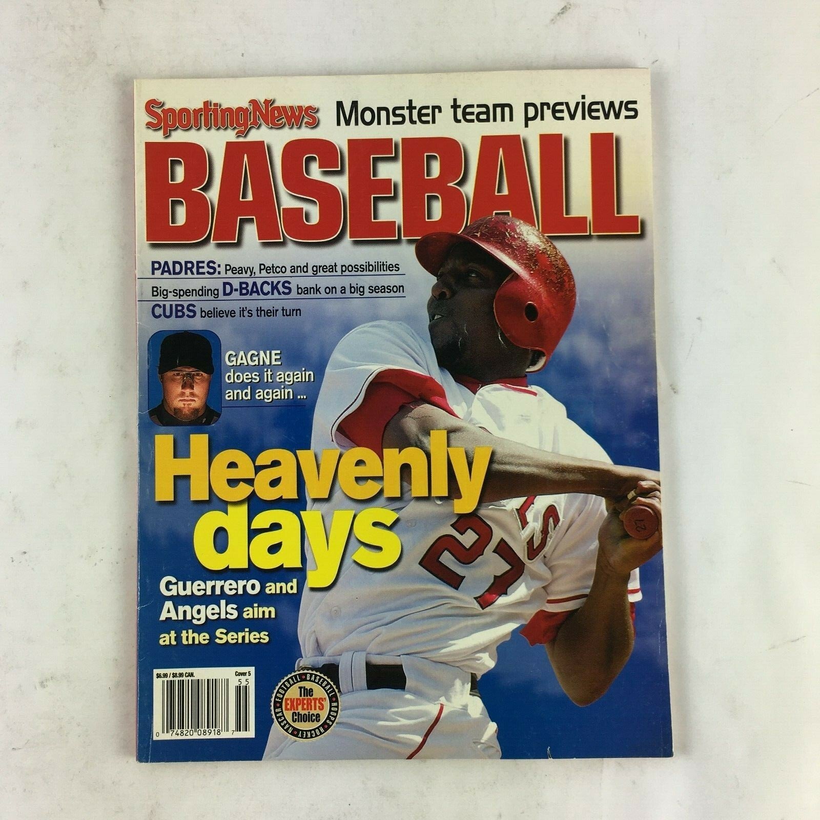 July 2004 Sporting News Magazine Heavenly days Guerrero and AngelsPadres D-Backs