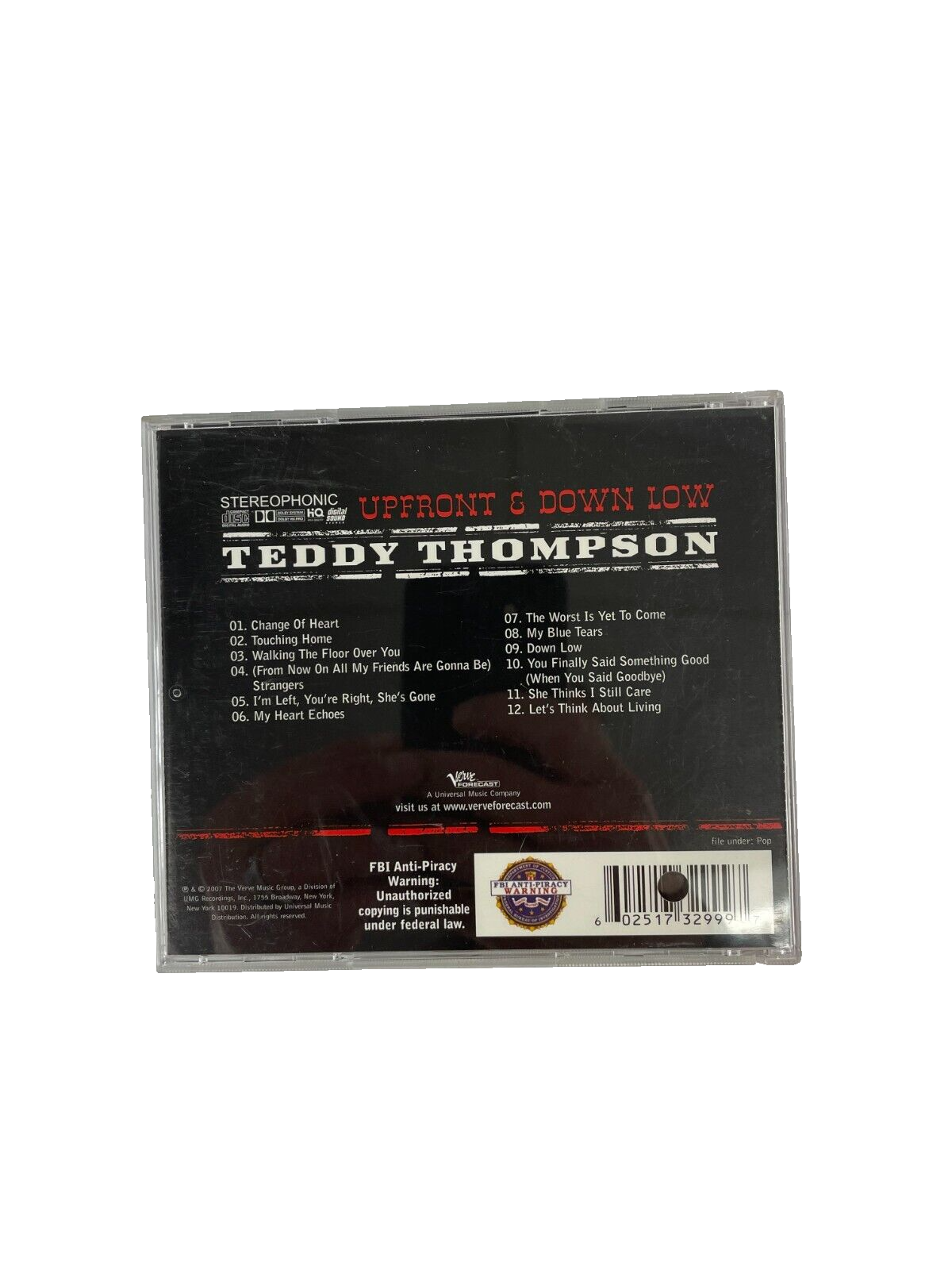 Teddy Thompson Upfront & Down Low Change Of Heart Touchig Home My Heart #S-T