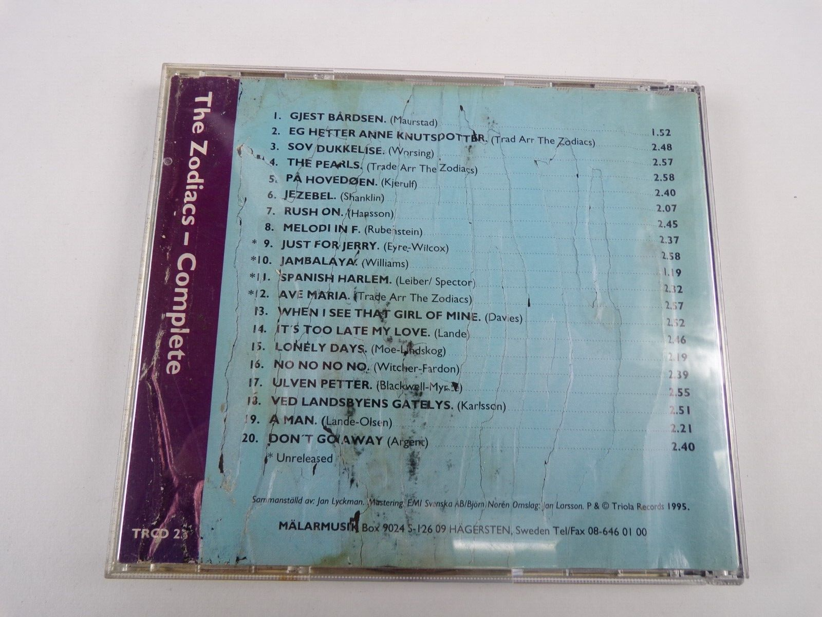 The Zodiacs Complete Gjest Bardsen Eg Hetter Anne Knutspottbr Rush On CD#26