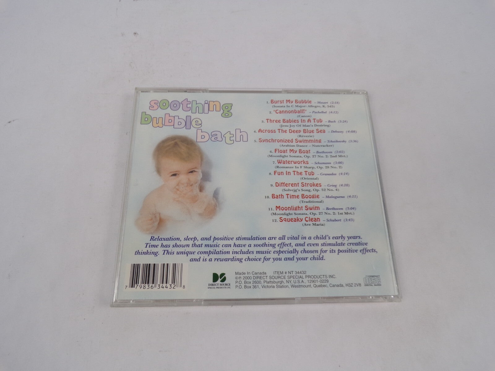 Soothing Bubble Bath Burst My Bubble Cannonball - Three Babies In A Tub CD#68