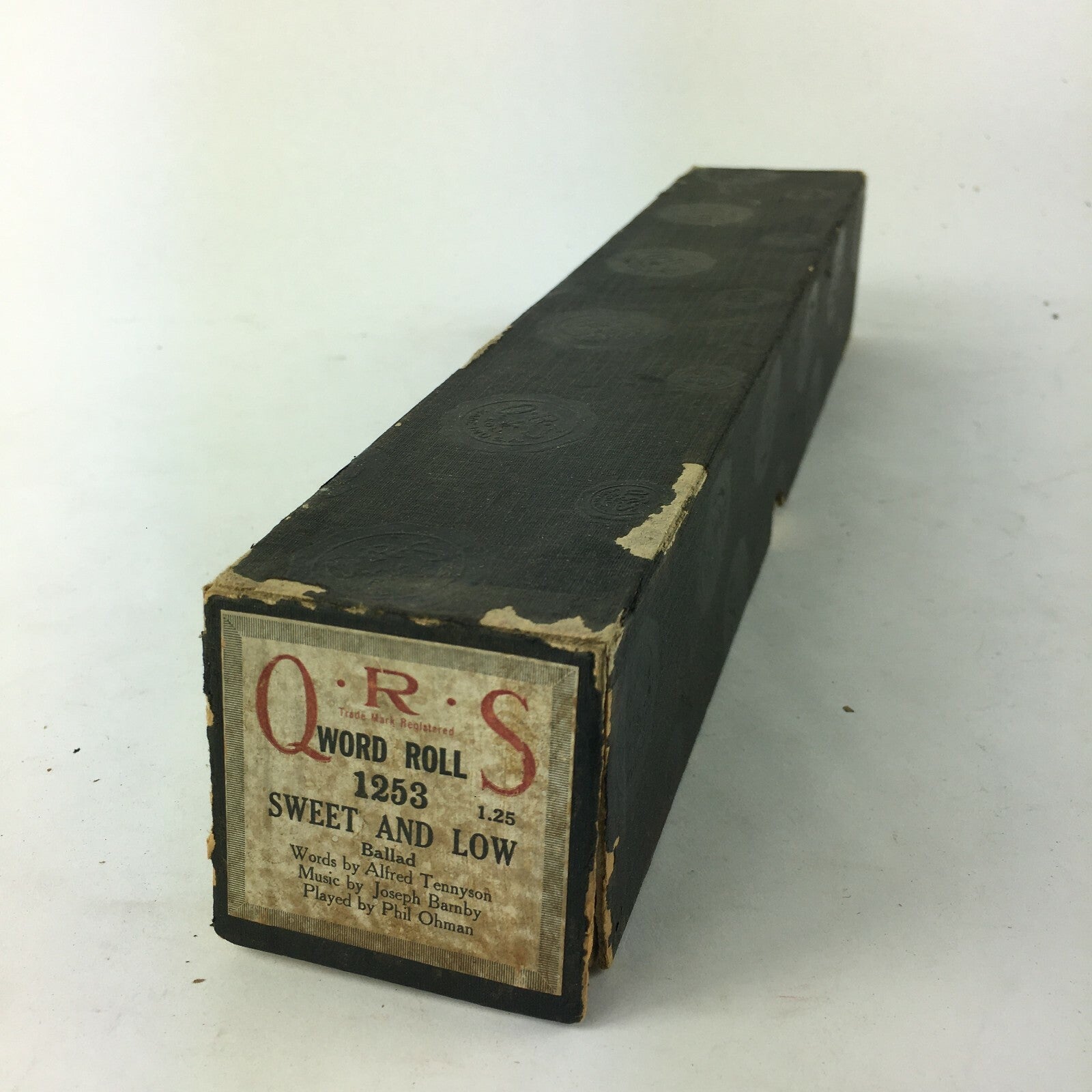 Q.R.S Player Roll Word Roll 1253 Sweet and Low Ballad Alfred Tennyson Phil Ohman