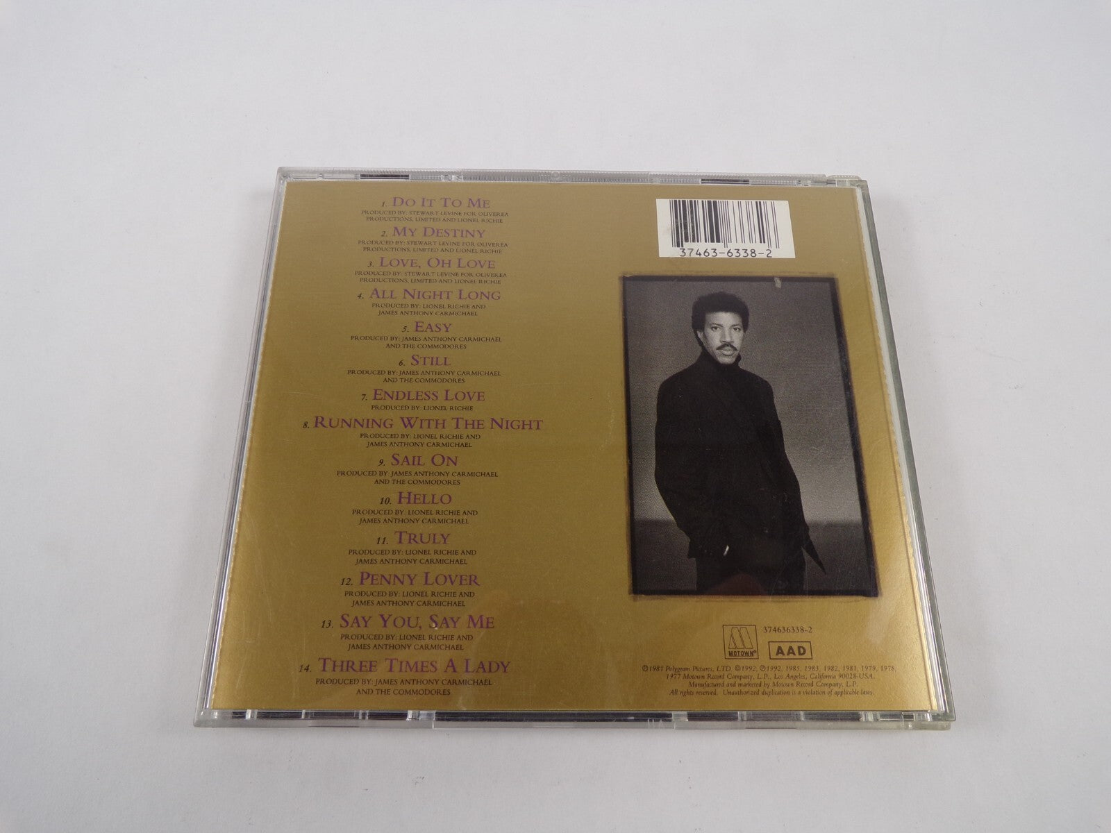Lionel Richie Back To Front Do It to Me Love Oh Love Easy Still EndlessLoveCD#47