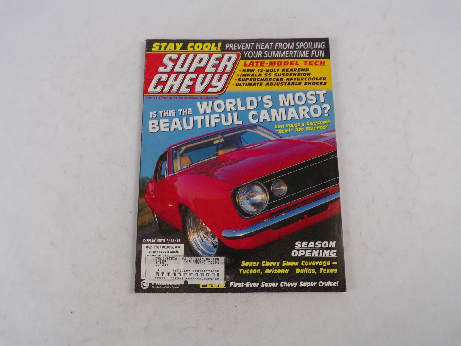 August 1998 Super Chevy World's Most Beautiful Camaro? Ken Faust's Awesome 'Sem'