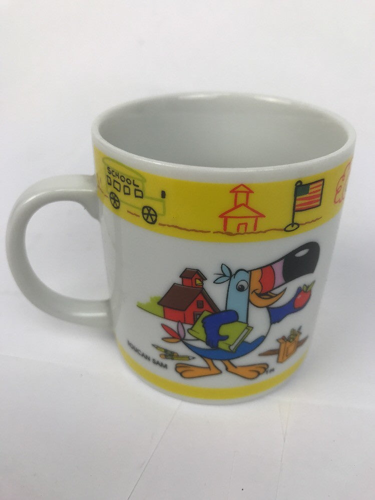 Vintage Papel Kelloggs Fruit Loops Toucan Sam Mug Very Rare Item Japan 1983