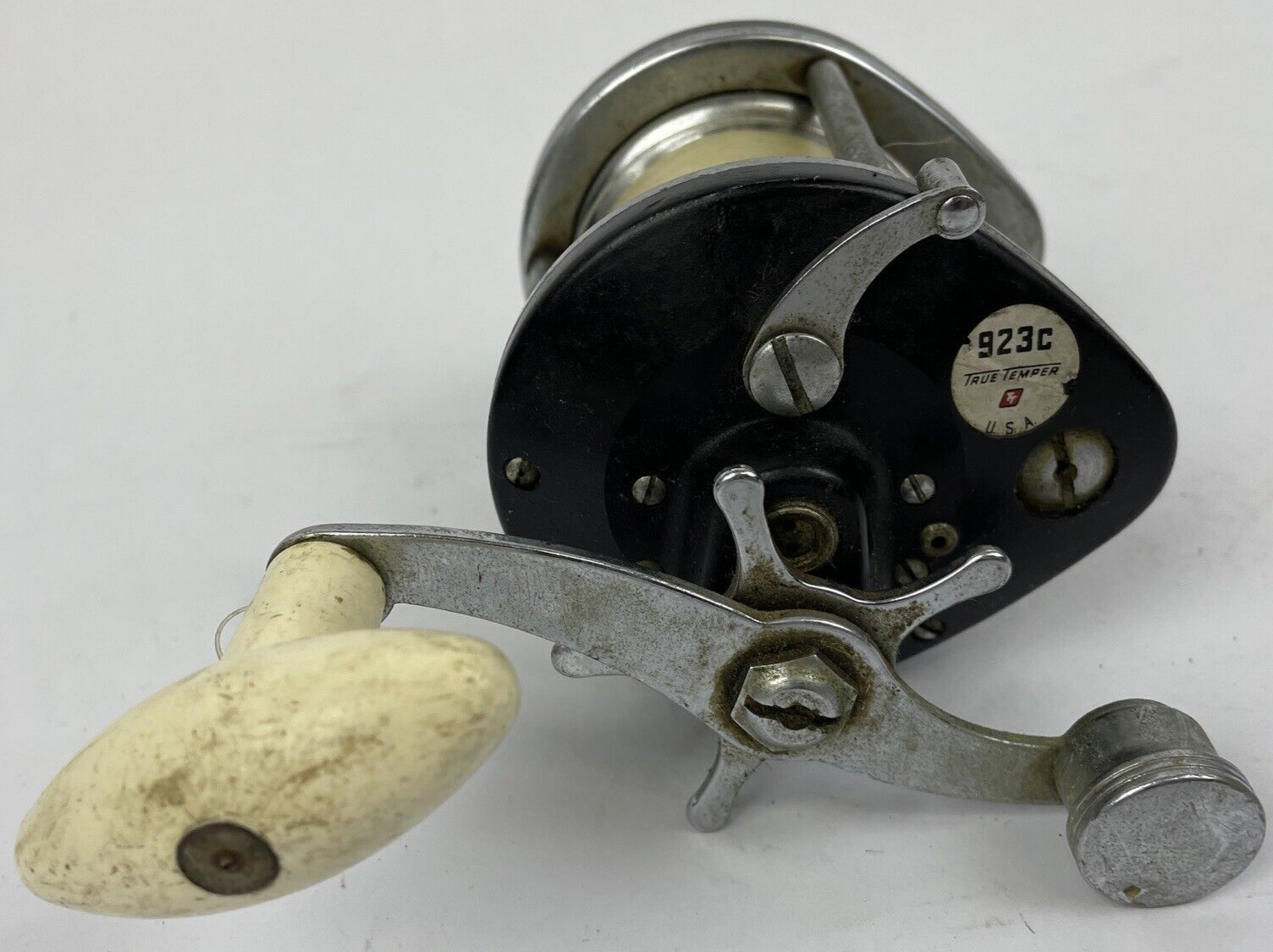 Vintage True Temper Ocean City 923C Fishing Reel Clicker Drag Level wind Working