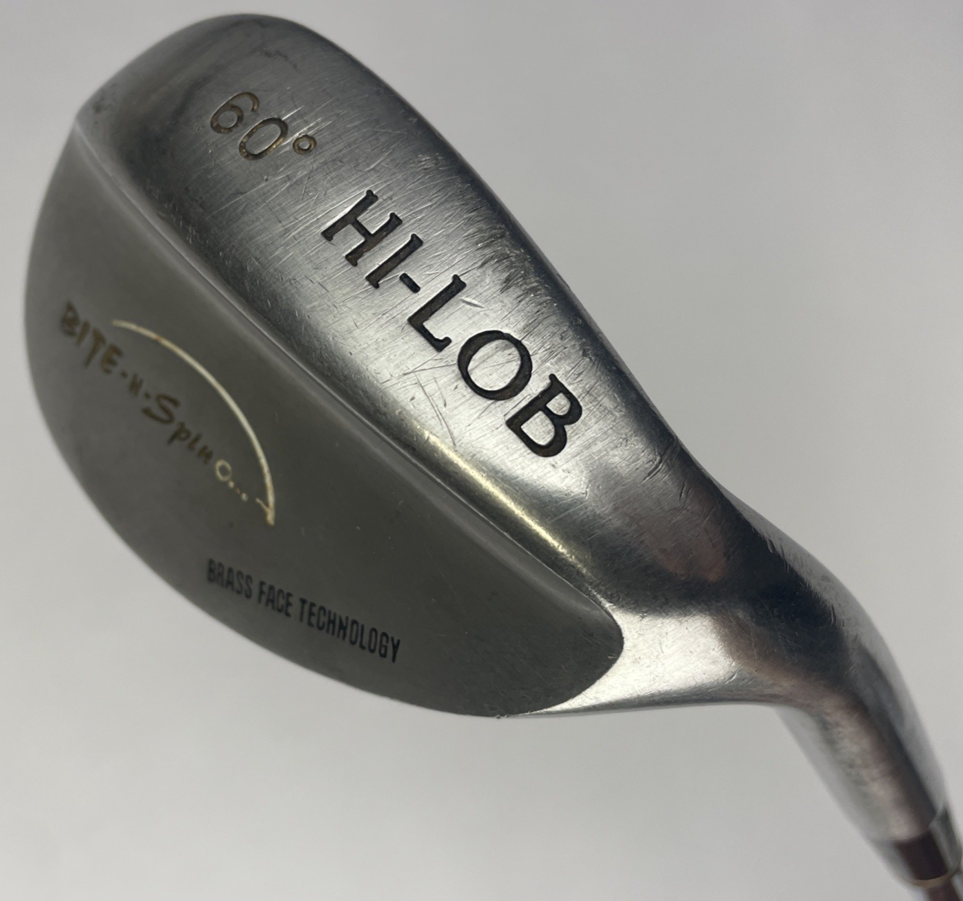 Pinemeadow Bite-N-Spin 60 degree hi lob wedge brass face steel shaft right hand