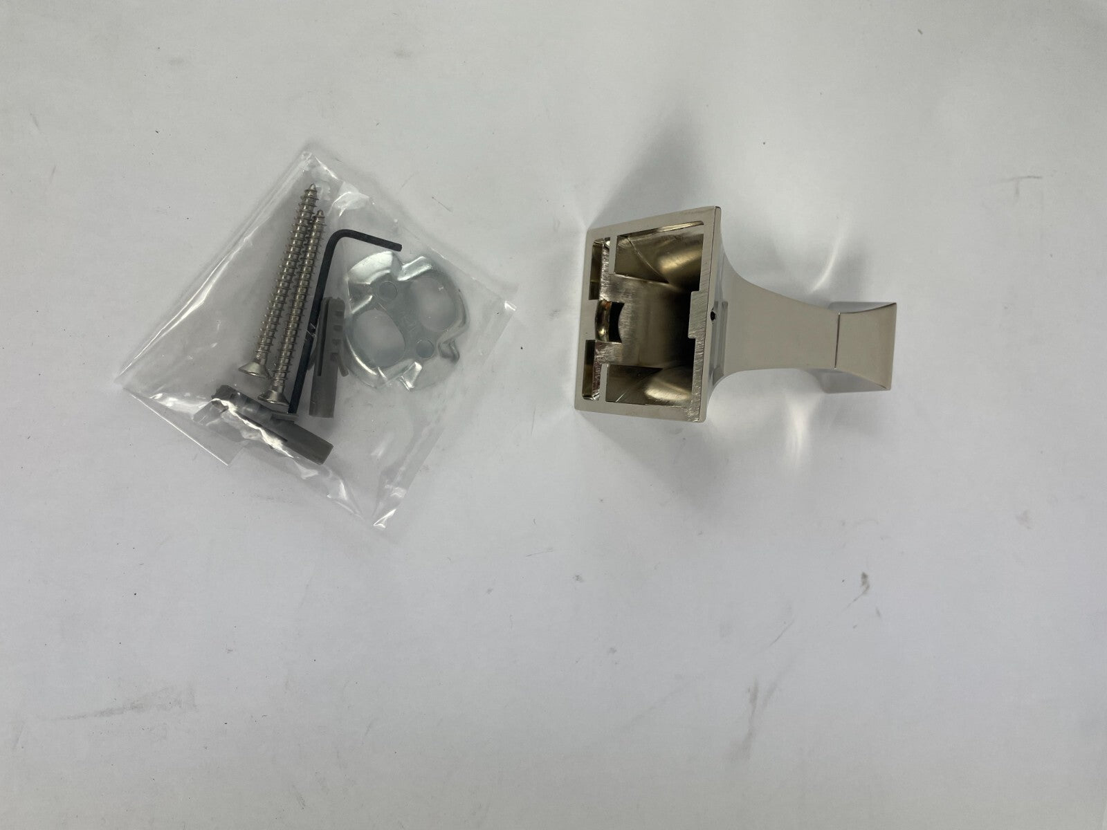 Aquabrass Serie 5300 05308 polished nickel bridge robe hook bathroom accessory