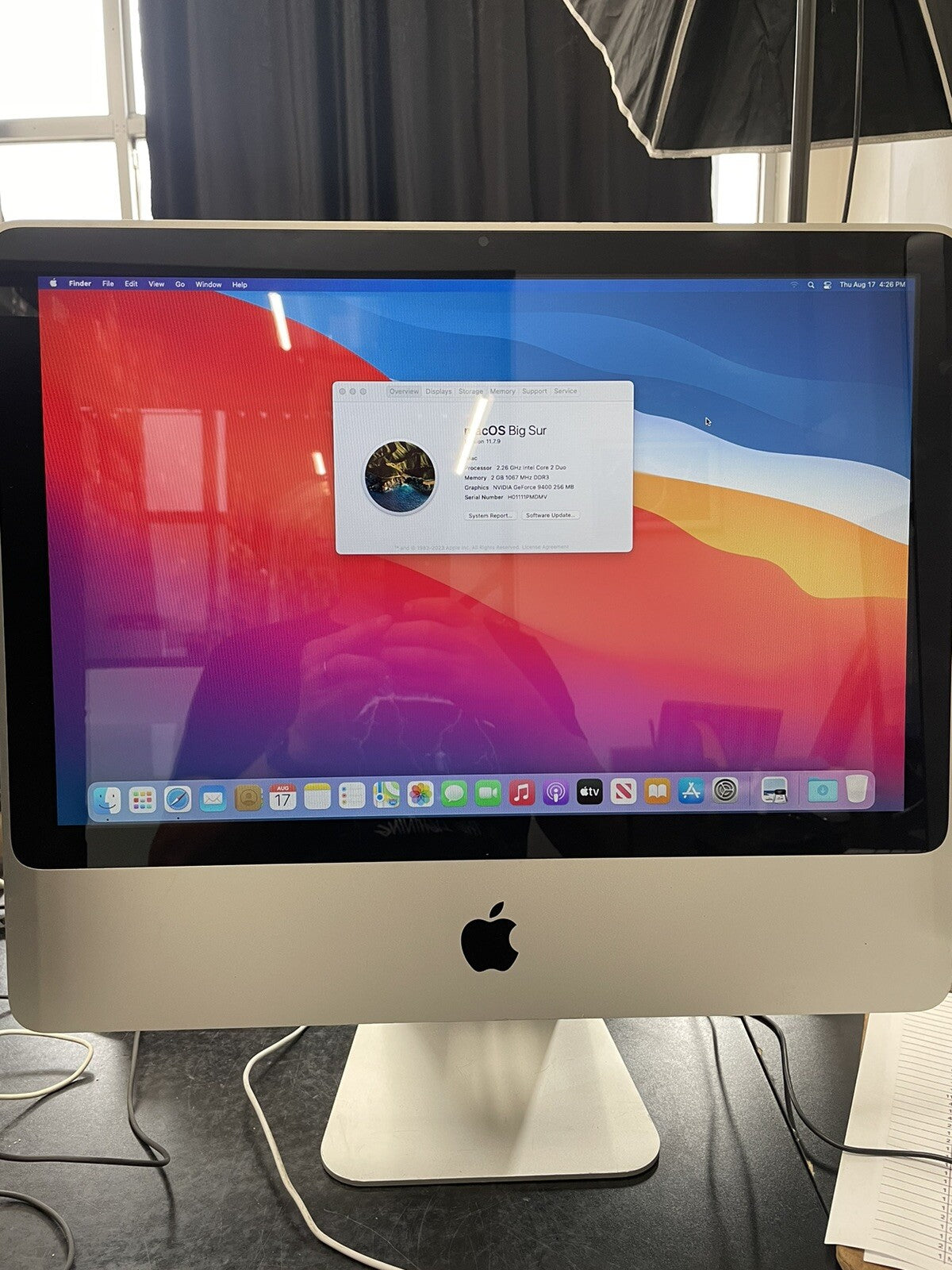 Apple iMac Core 2 Duo 2.26 GHZ - 20" - macOS Big Sur - 2GB RAM - 128 GB SSD HD