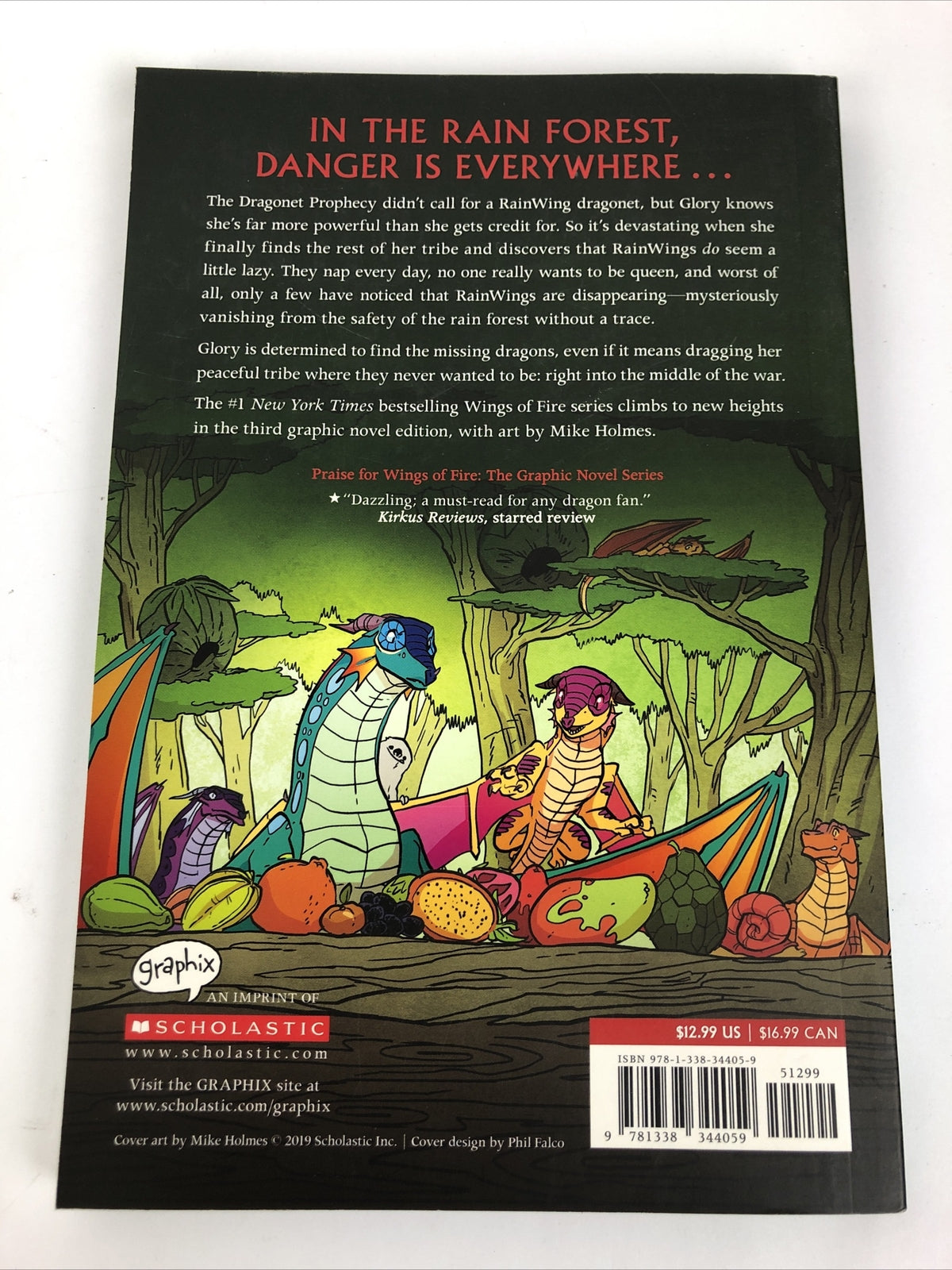 Wings of Fire " The Hidden Kingdom " The Graphic Novel #3 Scholastic Mike Holmes