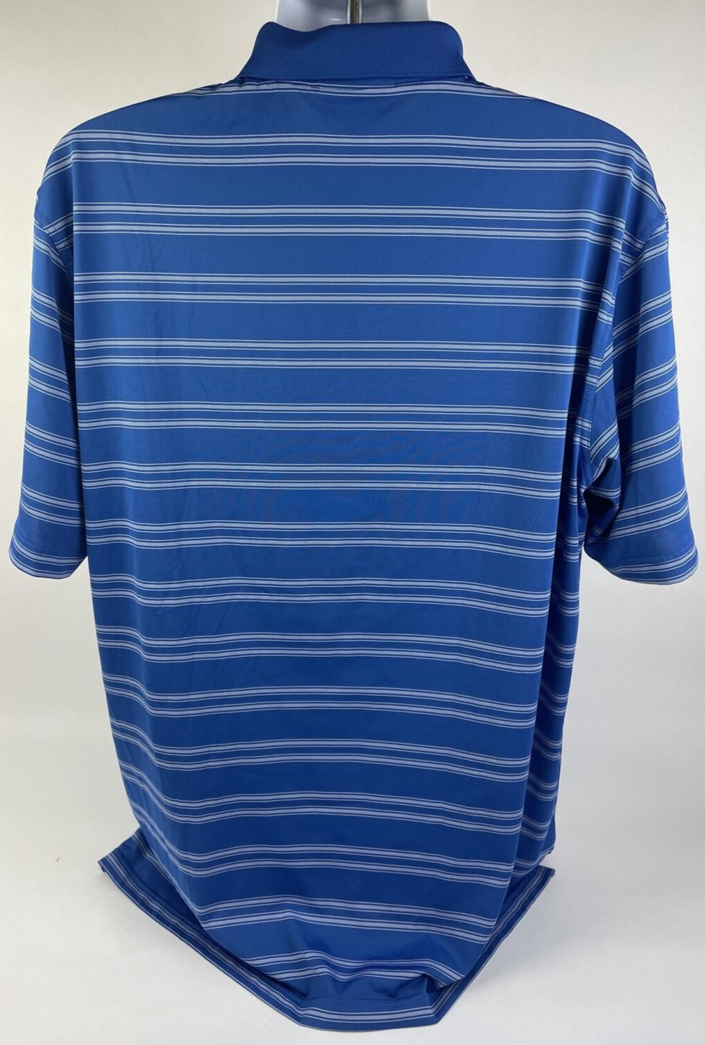 Masters Polo Shirt Men's Extra Large Pima Blue White Stripe Golf Performance XL