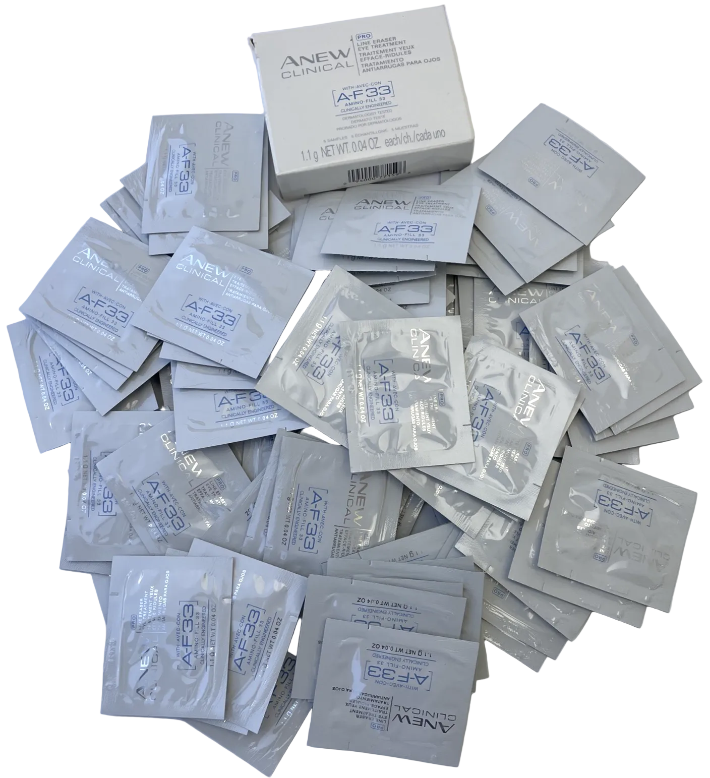 100 x Avon Anew Clinical PRO A-F33 Complex Line Eraser Treatment 1.1 g Samples