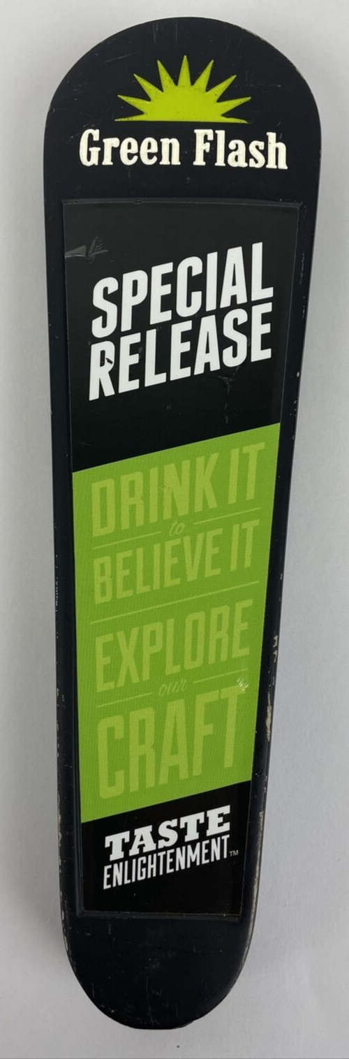 Green Flash Brewery Beer Tap Handle Special Release 30th Street 8.5" Rare
