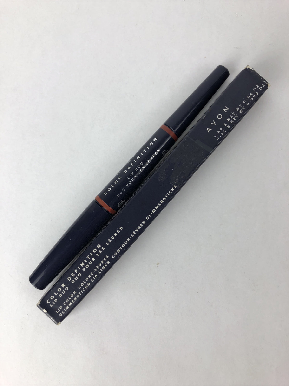 Avon Dramatic Pout Mini Lip Duo Lipstick Lip conditioner Peach Fizz W -Free Ship