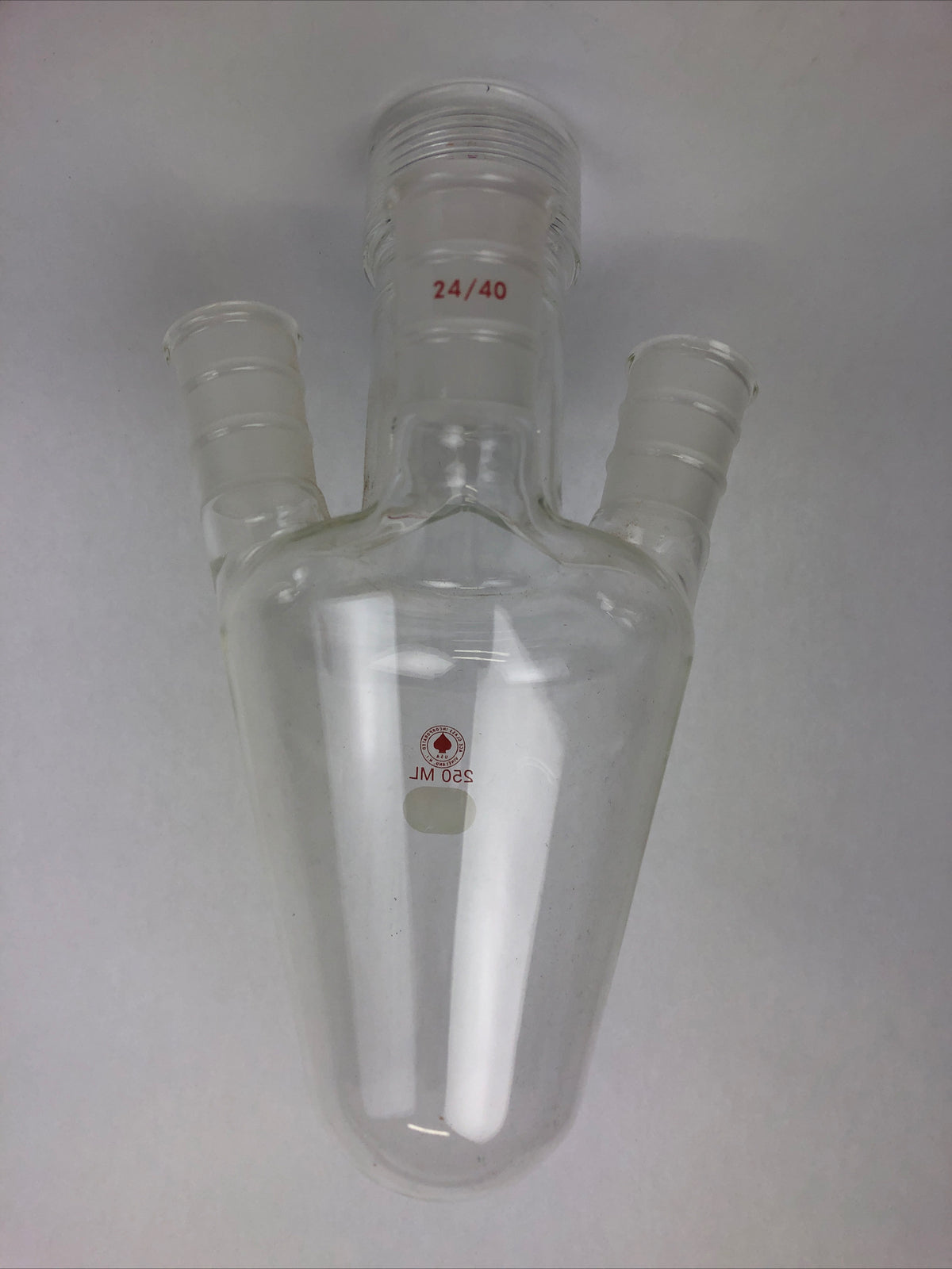 ACE Lab Glass 250mL reaction vessel with #36 ACE-Thred and 24/40 glass joints.