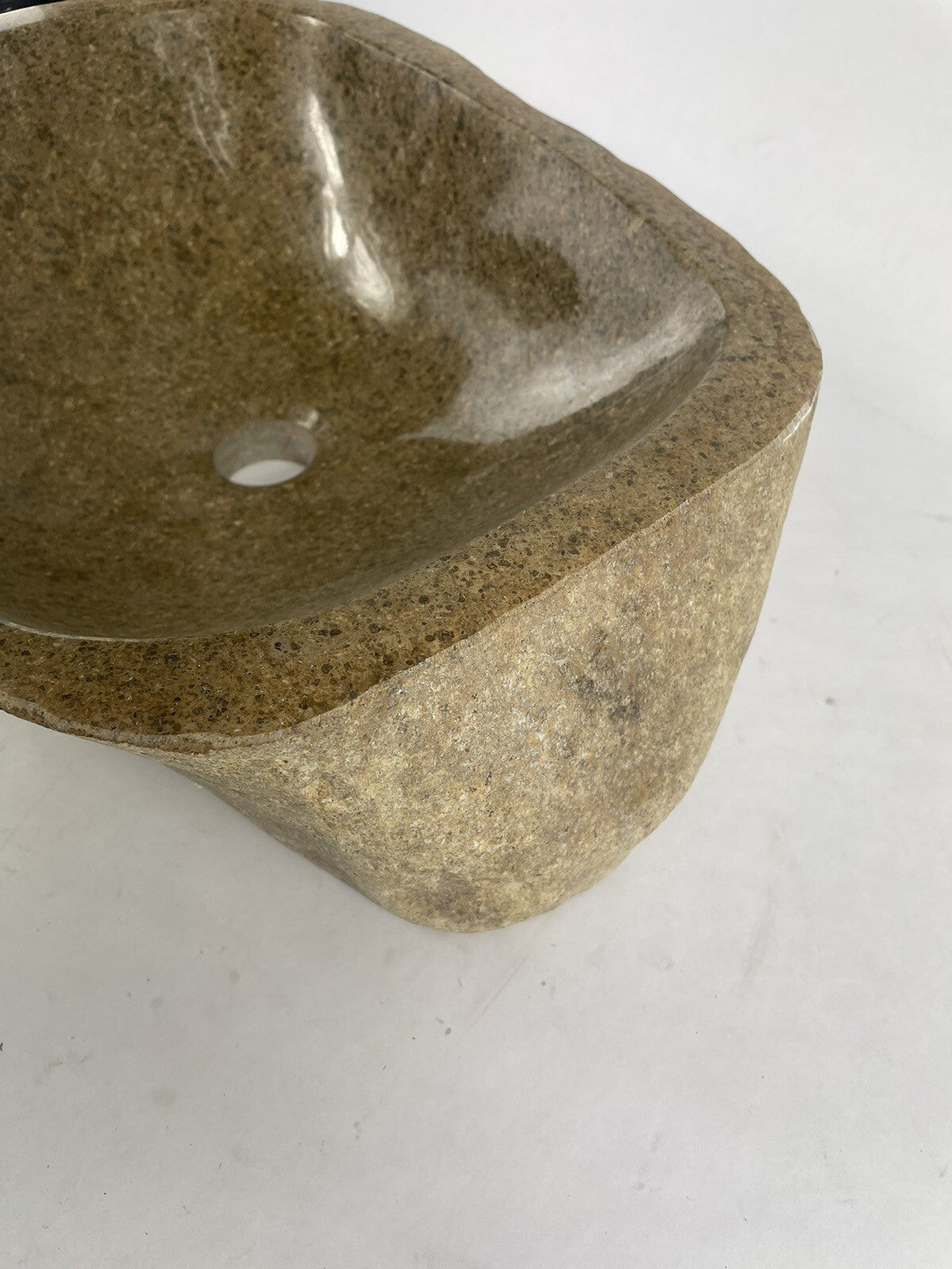 Stone Forest C28 pebble vessel sink natural granite boulder luxury bathroom basin