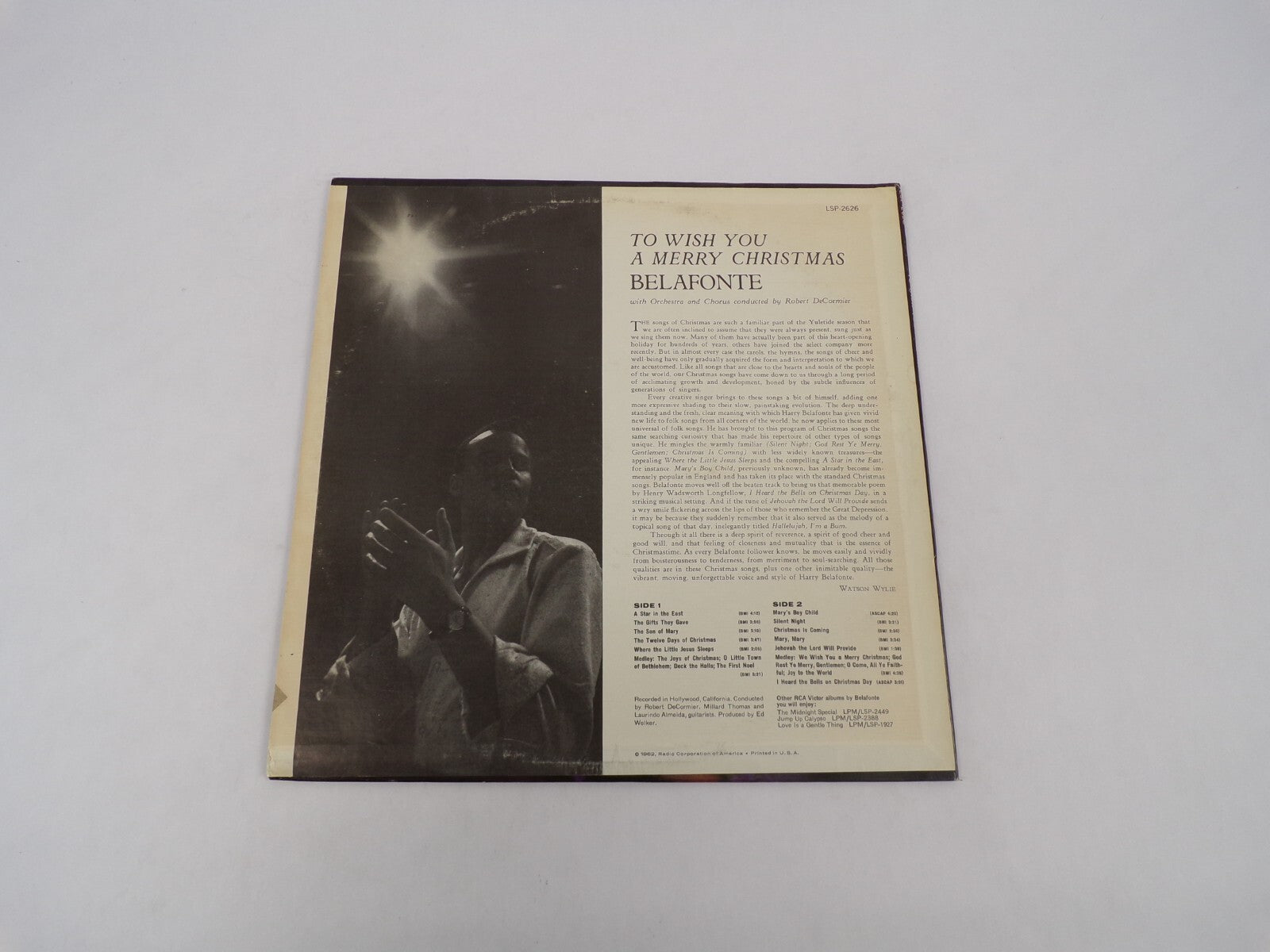 Harry Belafonte A Merry Christmas A Star In The East Vinyl Record