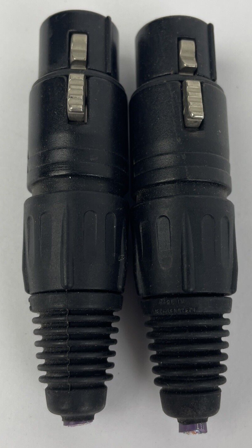 Lot of 2 x OEM NEUTRIK 3 - Pin XLR Female Audio Connection Connector - Black