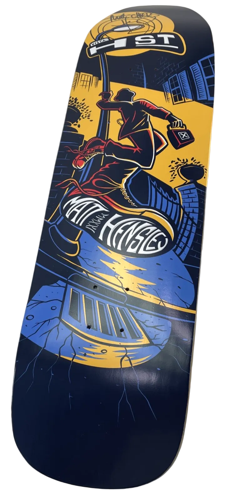 H-Street Matt Hensley signed Vista Pole Swinger skateboard deck 32.5 x 9 inches