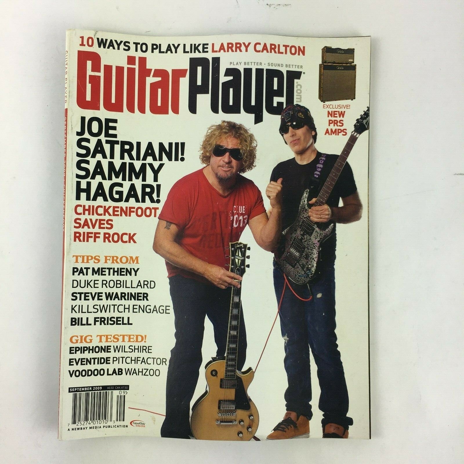 September 2009 Guitar Player Magazine Joe Satriani Sammy Hagar! Pat Metheny Duke