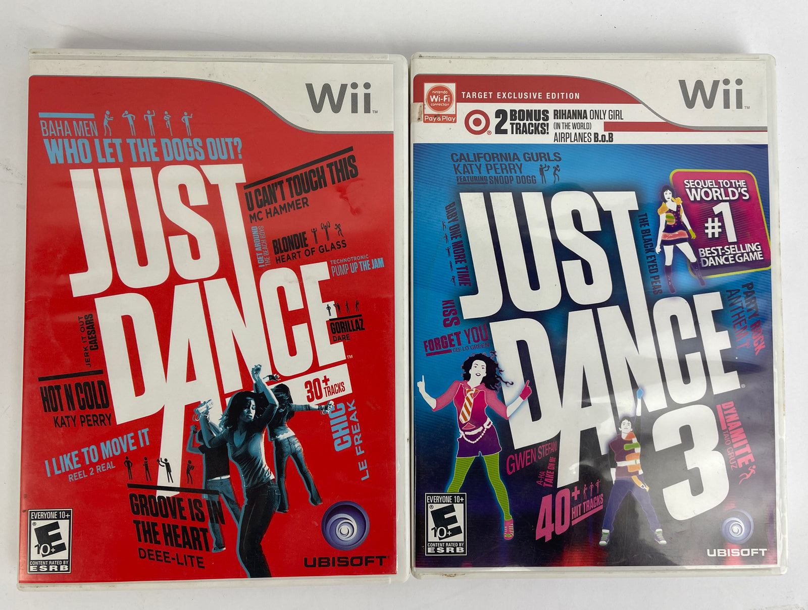 Just Dance & Just Dance 3 ( 2 x Nintendo Wii ) Complete with Manual s , Clean