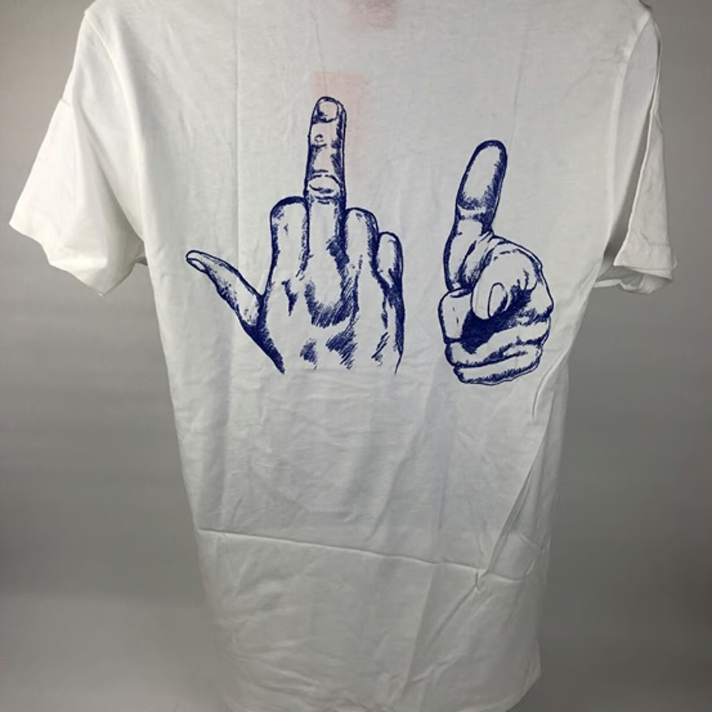 Nelk boys Full Send " Steve Will Do It " F. U. Tee T-shirt size Medium White