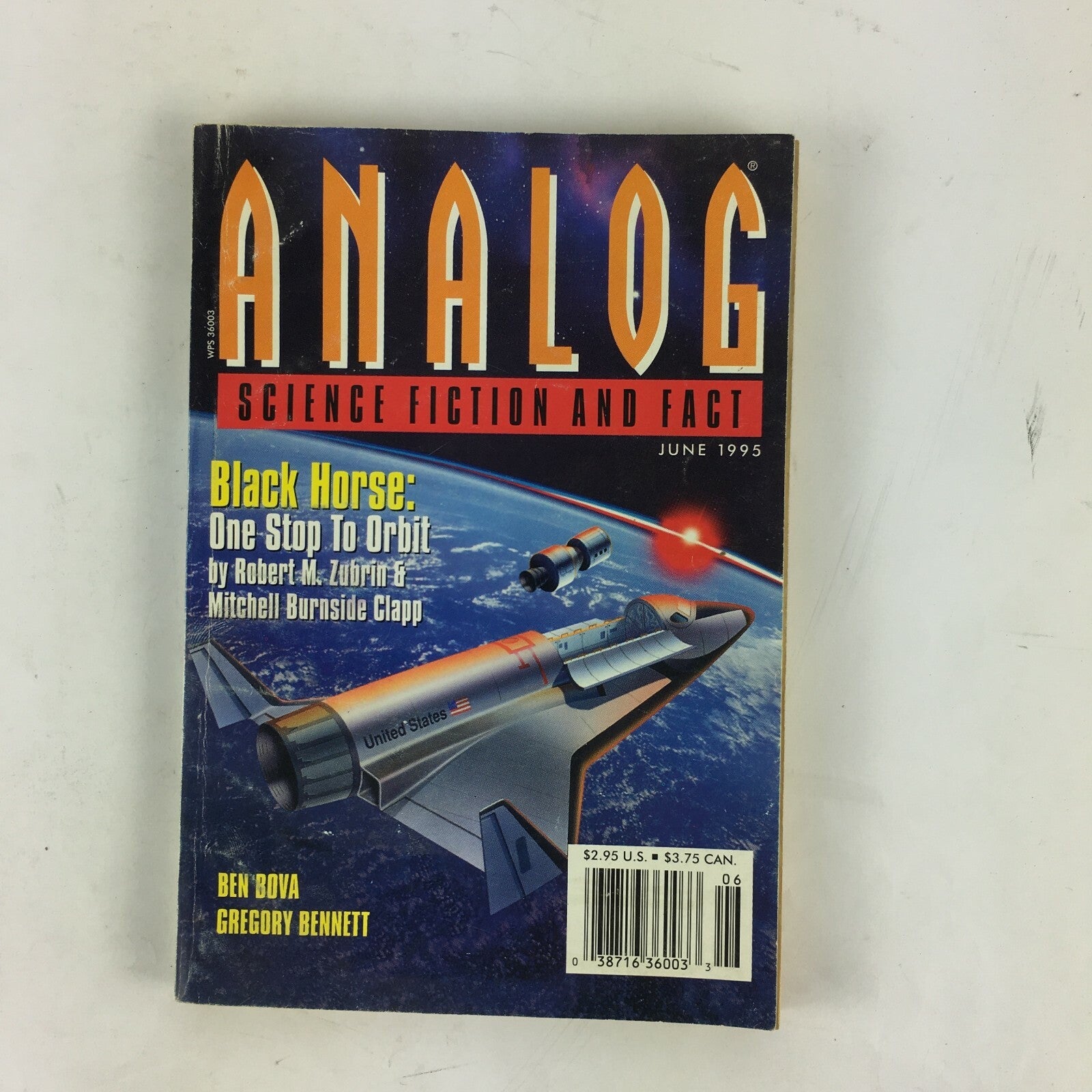 June 1995 Analog Science Fiction Fact Magazine BlackHorse BenBova GregoryBennett