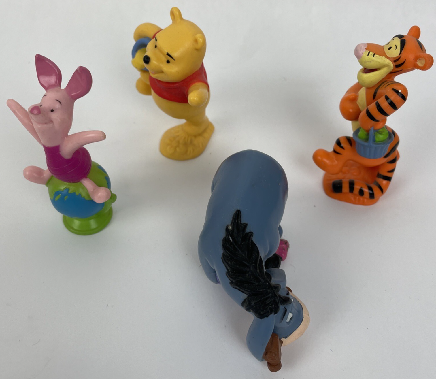 Disney Winnie The Pooh Mini Small Figures Piglet, Tigger, Eeyore Lot Of 4 Topper