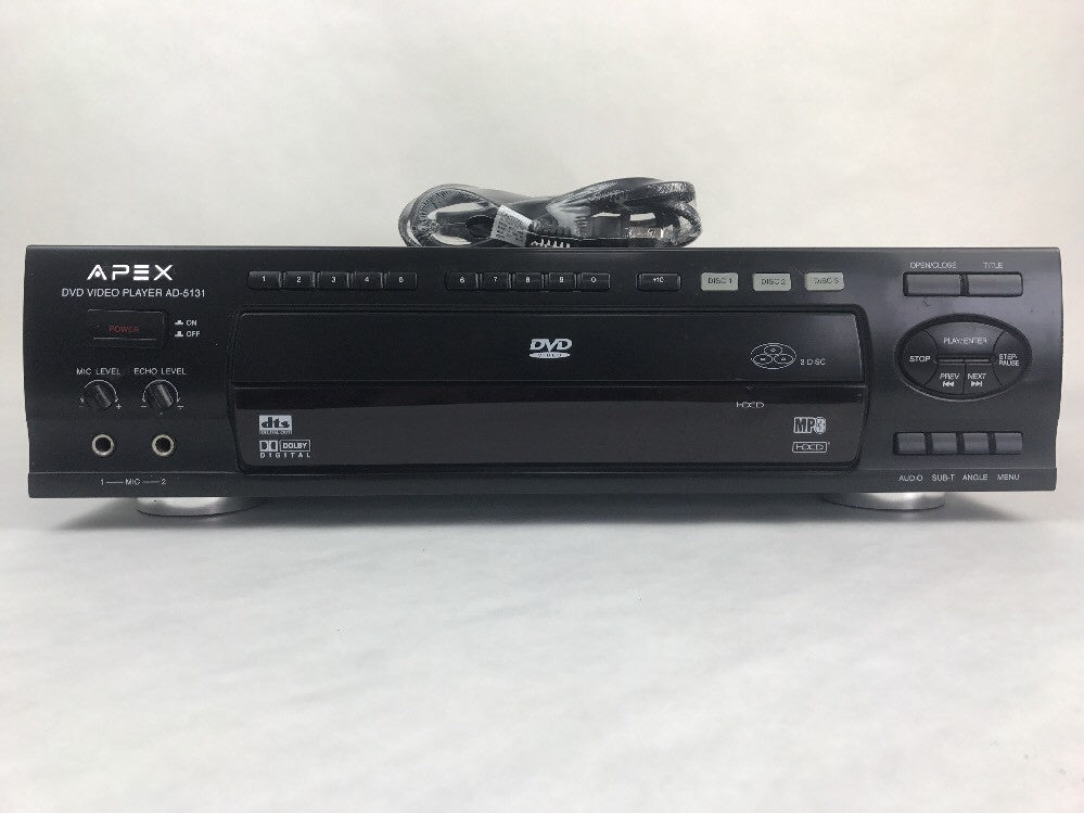 Apex AD-5131 3-Disc Carousel DVD / Karaoke Player