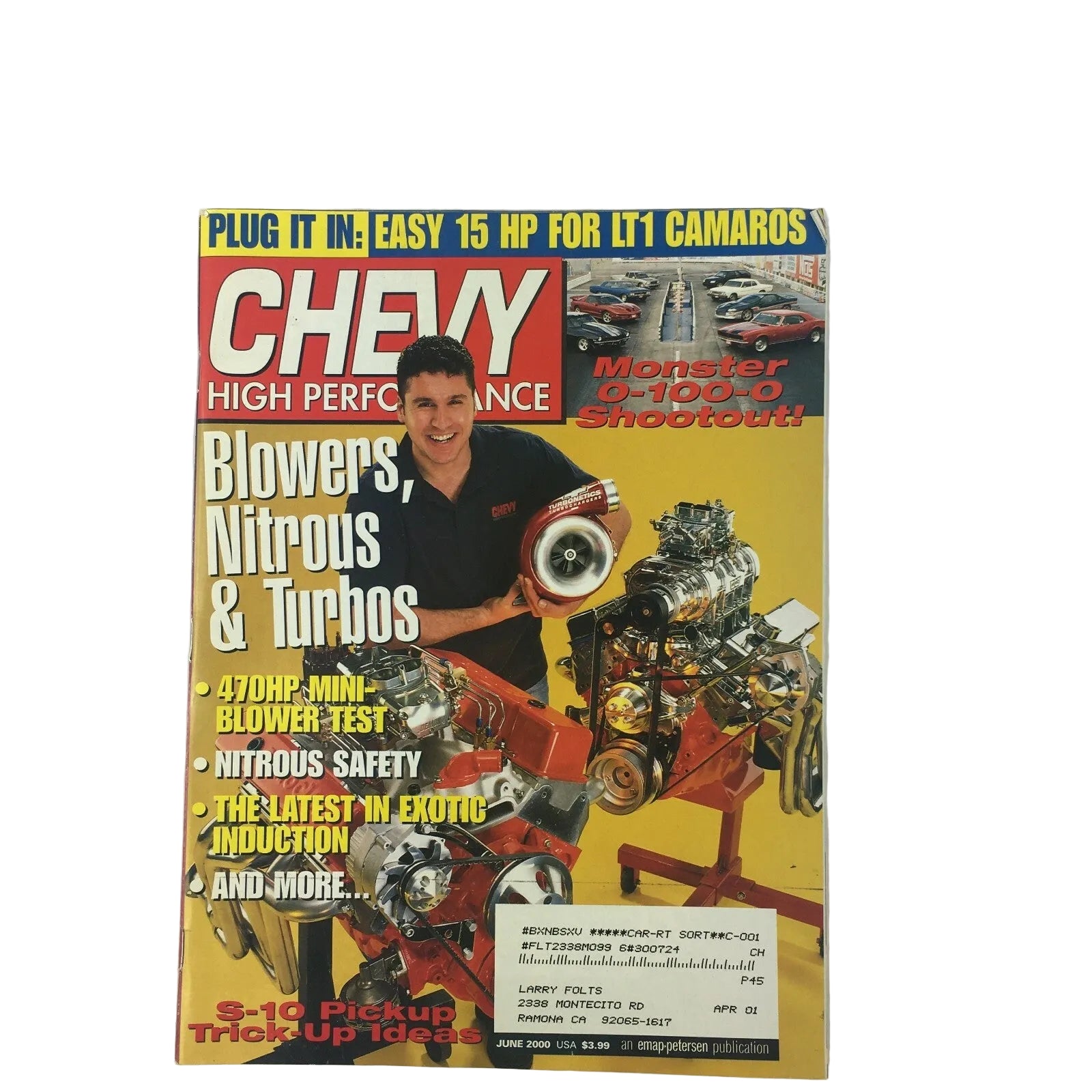june2000 Chevy High Performance Magazine Blowers,Nitrous & Turbos Nitrous Safety
