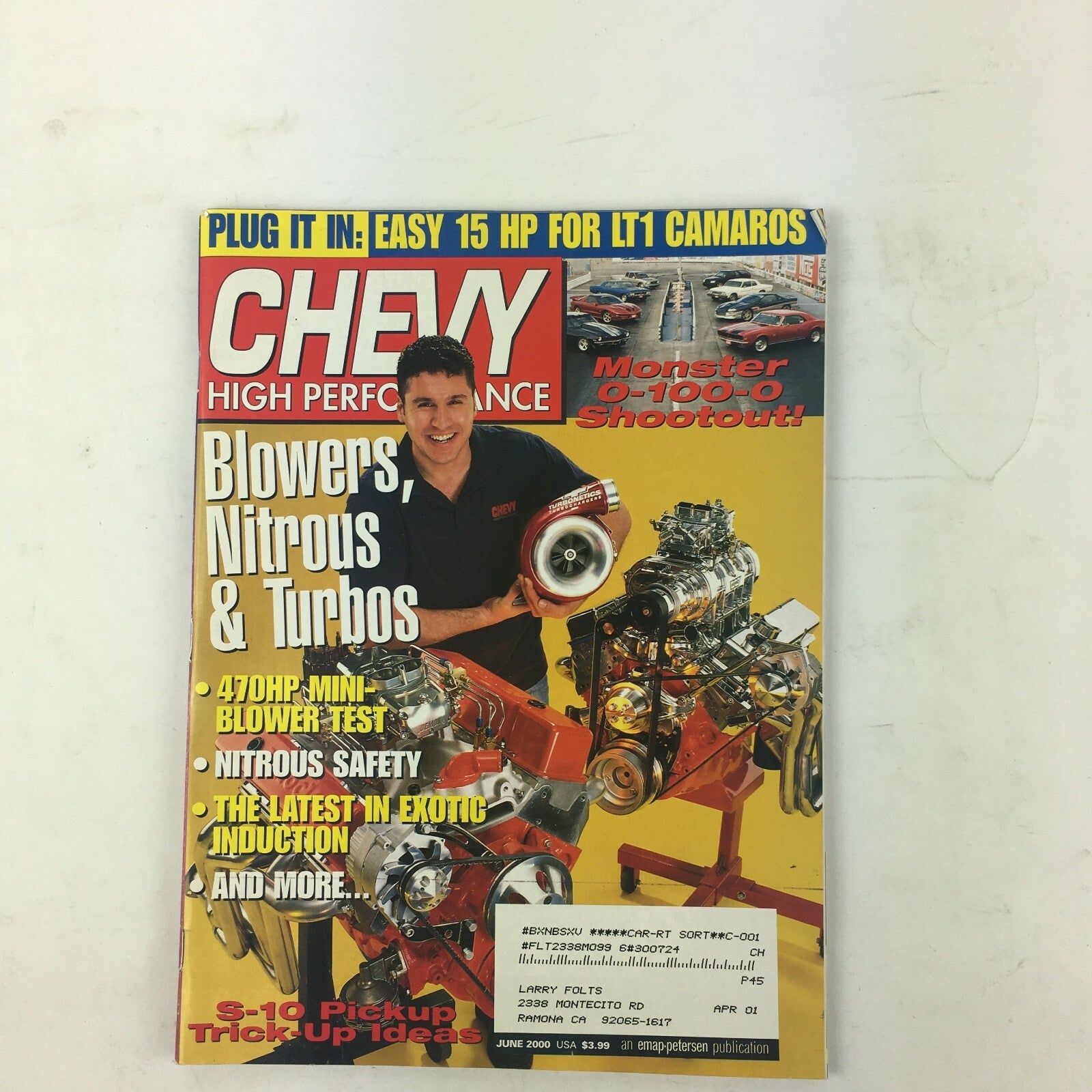 june2000 Chevy High Performance Magazine Blowers,Nitrous & Turbos Nitrous Safety