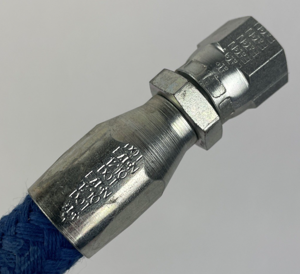 Eaton Aeroquip FC300-10 hydraulic hose 1/2 inch 18 inch dual female ends NOS OEM hydraulic power steering line assembly