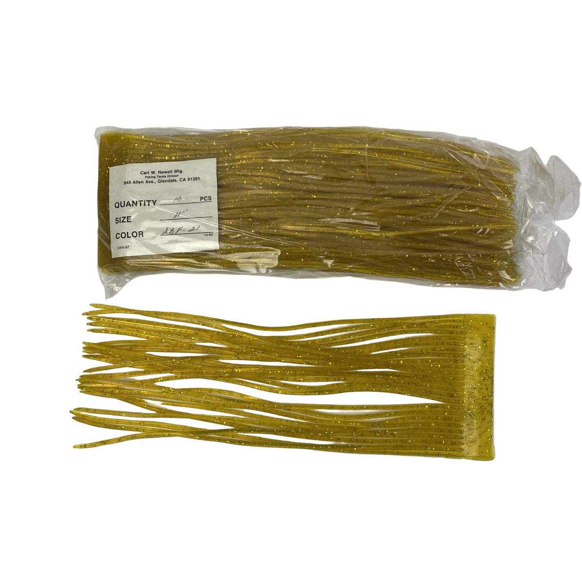Newell MFG 10-pack offshore trolling fishing skirts gold GGLD for tuna marlin and wahoo lures
