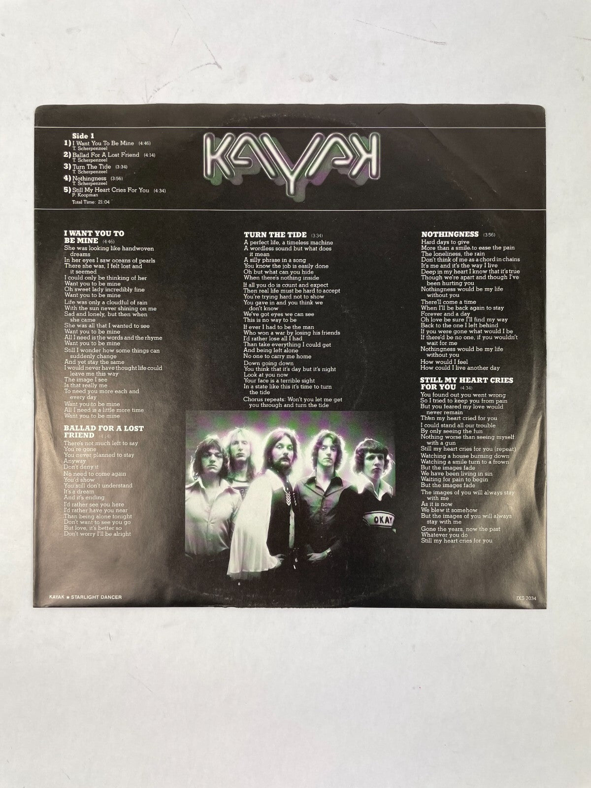 Kayak Starlight Dancer Nothingness Turn The Tide Ballad For Vinyl Record