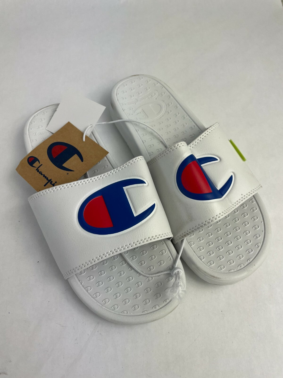 Champion Mens Flip Flops Super Slide Color White Size 6 US Model CPS10247M