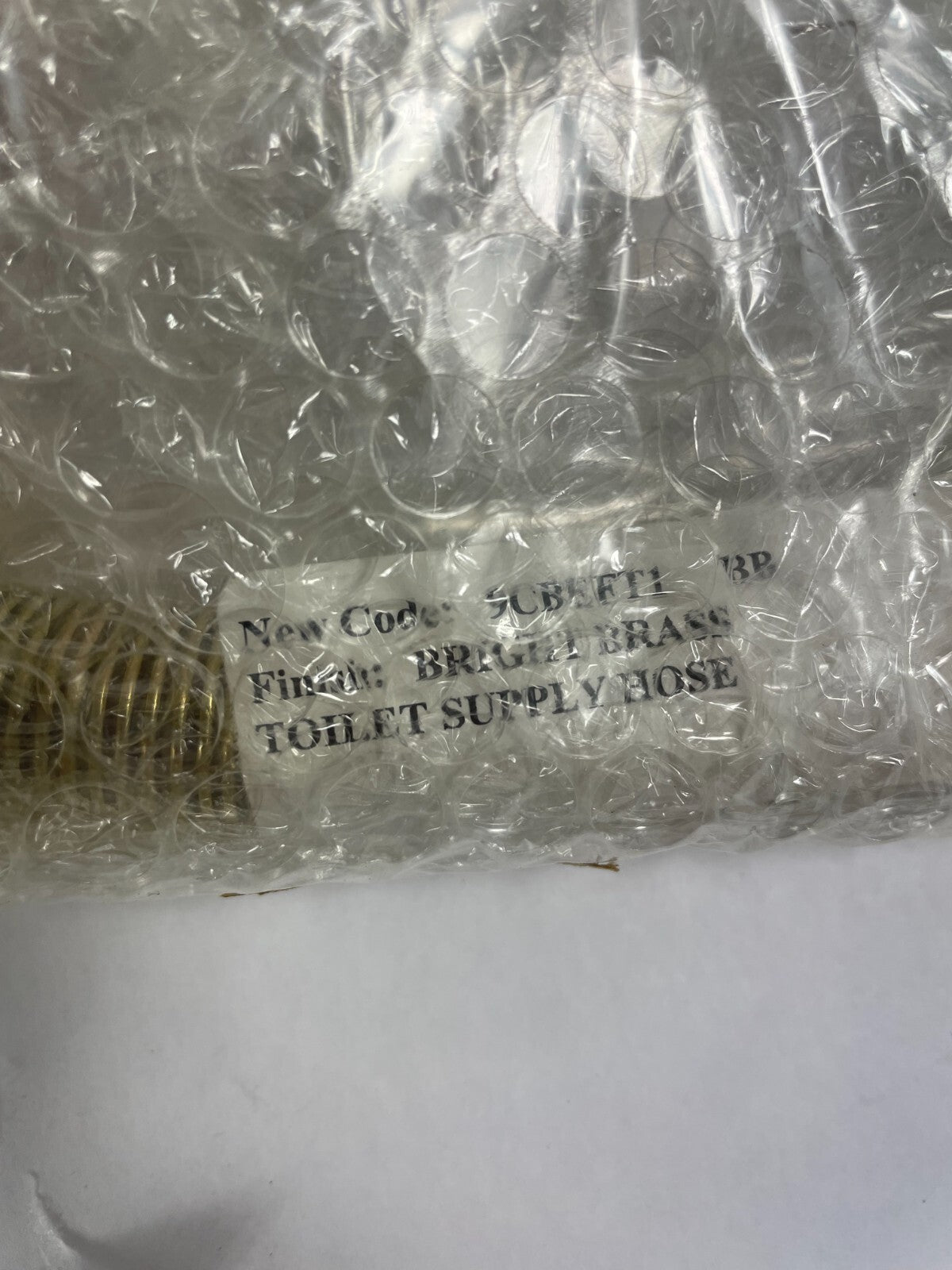 Rubinet 9CBEFT1BB Flextube 3/8" STR X 7/8" X 11" WC Toilet Supply Flexible Brass